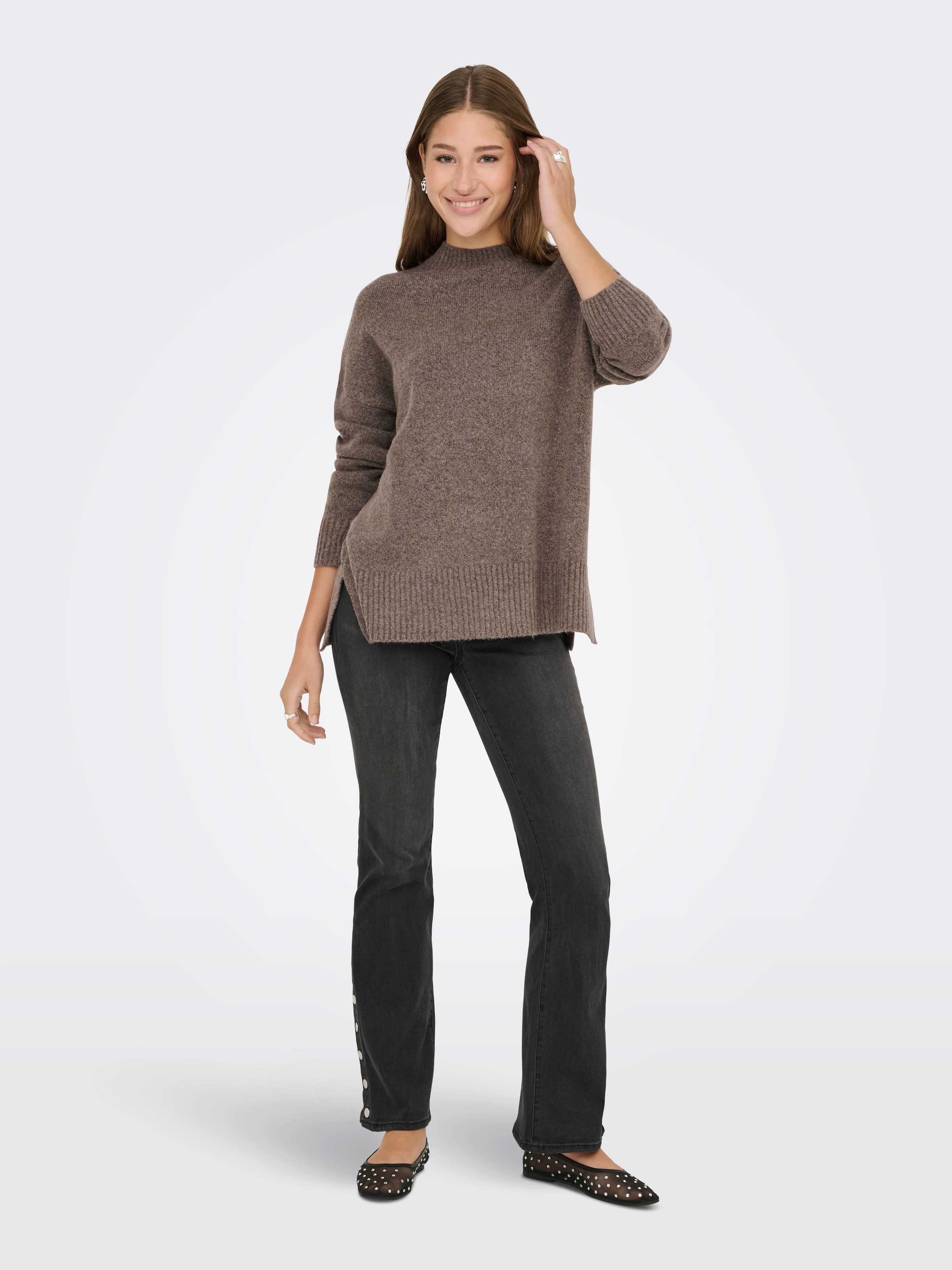 ONLY Strickpullover »ONLHAZEL LS HIGHNECK OVERS PULL KNT NOOS«