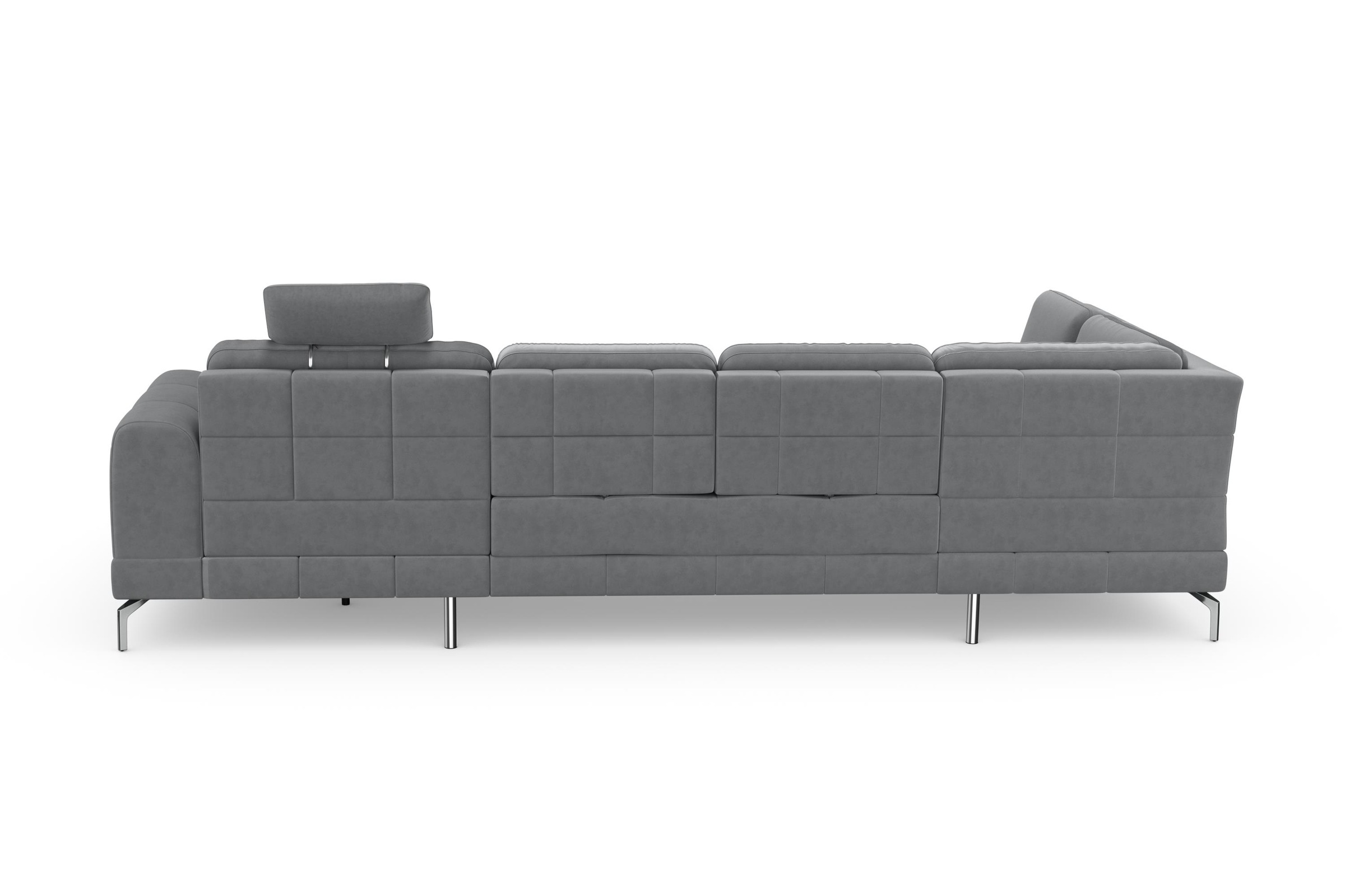 sit&more Wohnlandschaft »Bendigo U-Form«, inklusive Sitztiefenverstellung, Bodenfreiheit 15 cm, in 2 Fußfarben