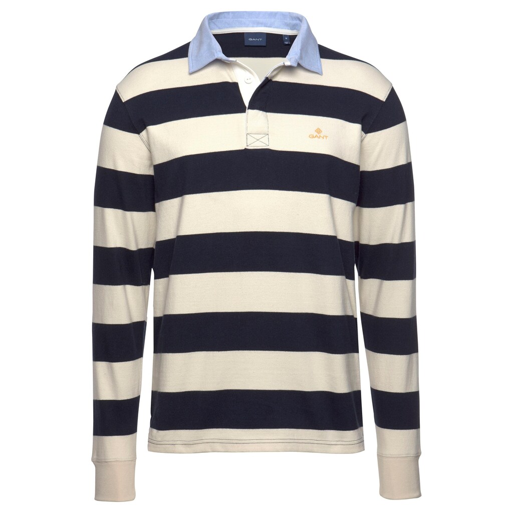 Gant Rugbyshirt, mit kontrastfarbenen Hemdkragen