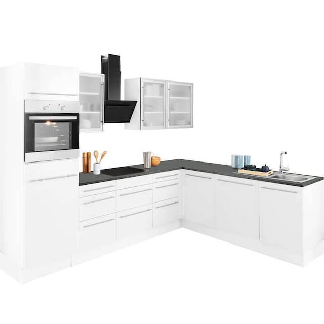 OPTIFIT Winkelküche »Bern«, Stellbreite 285x225 cm, wahlweise mit E-Geräten  | BAUR