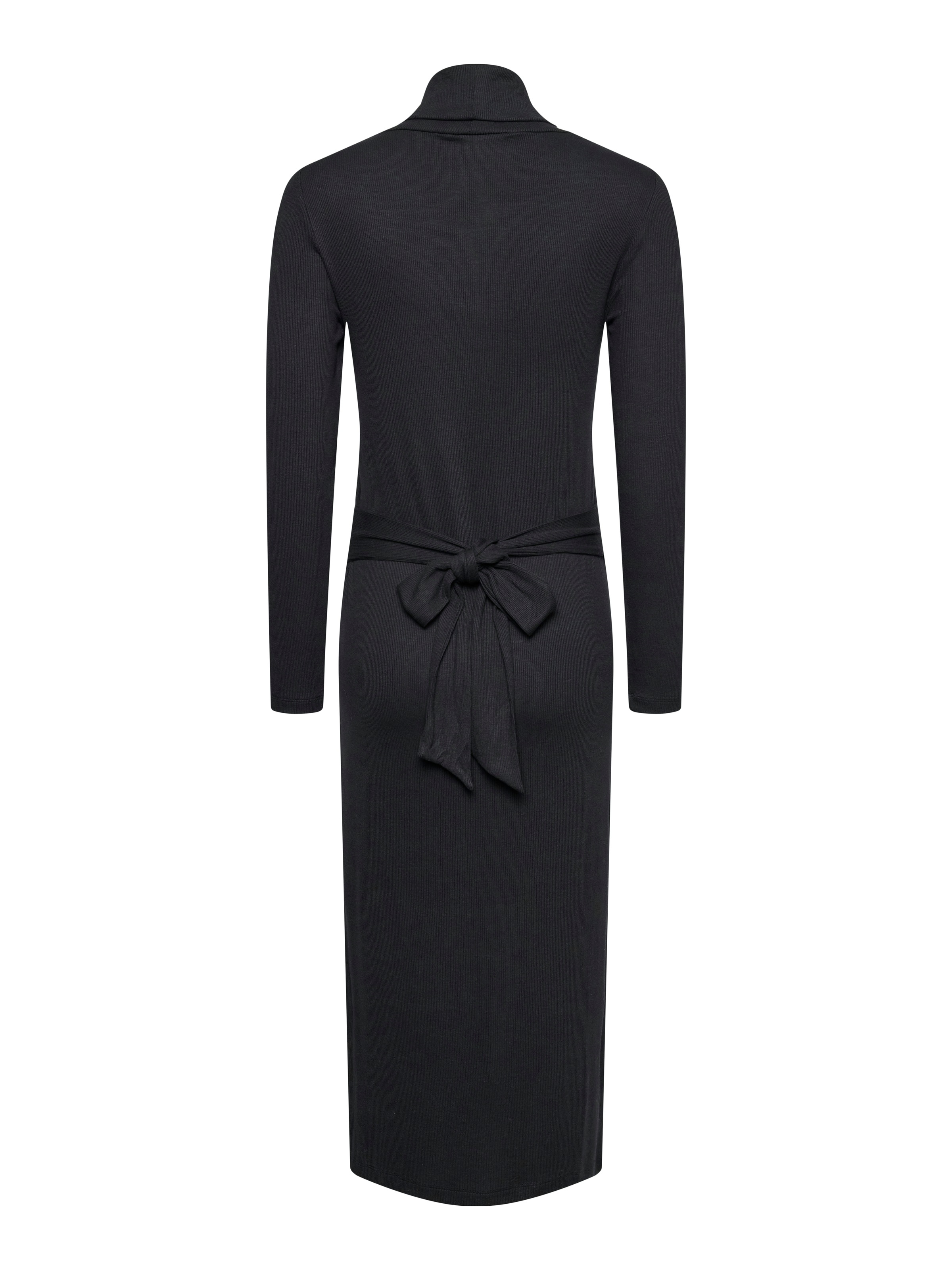 Umstandskleid MAMALICIOUS "MLLEVY LS ROLLNECK JRS MIDI DRESS NOOS", Damen, Gr. L, N-Gr, schwarz, Jersey, Obermaterial: 95% Modal (TENCEL™), 5% Elasthan, unifarben, eng, Kleider 3