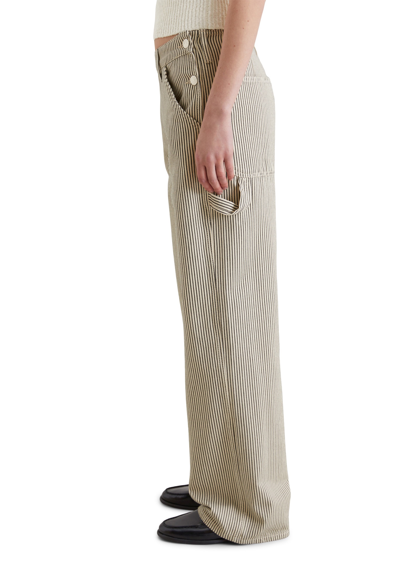 Marc O'Polo DENIM Weite Jeans »aus gestreiftem Organic Cotton«