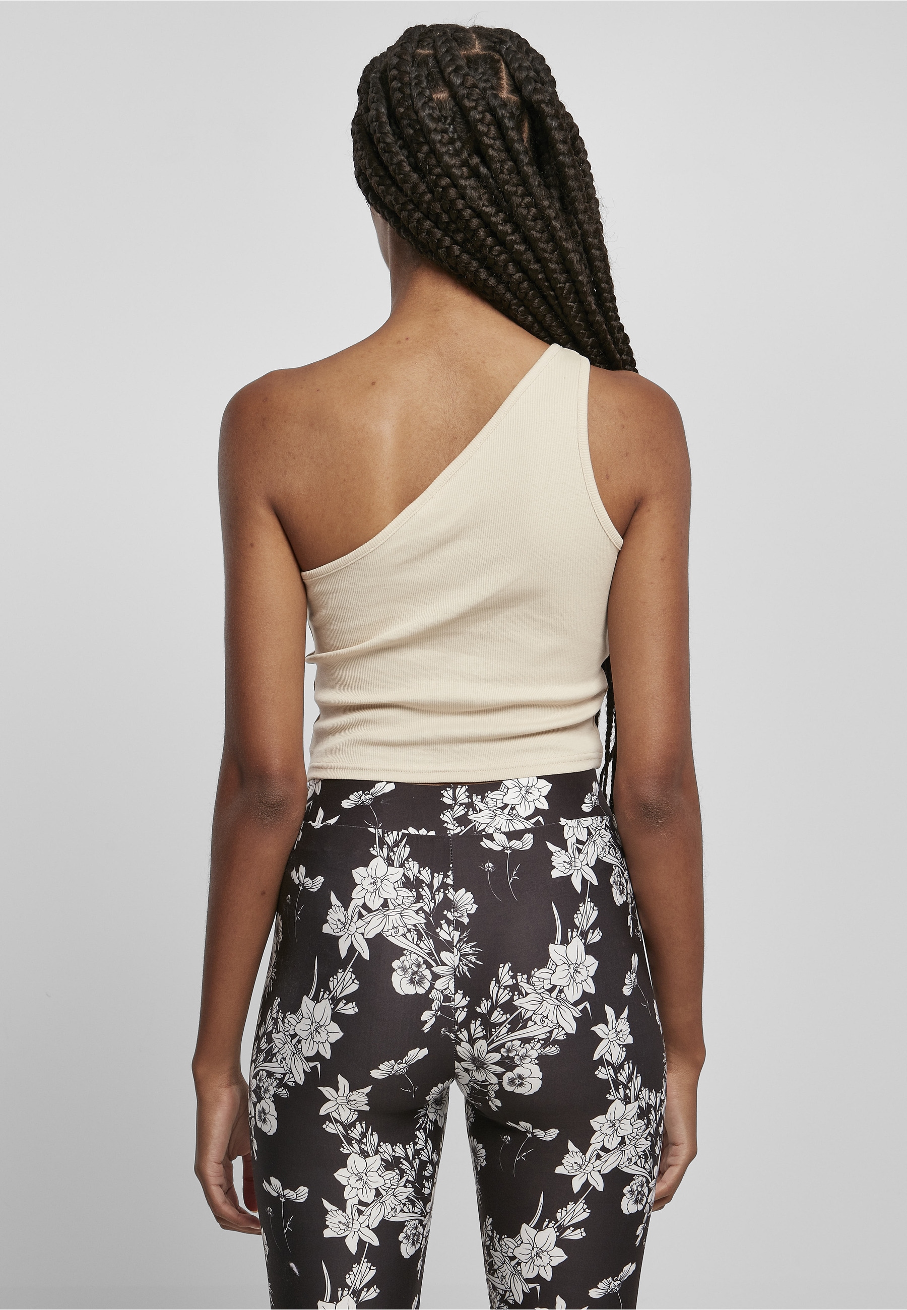 URBAN CLASSICS Tanktop »Urban Classics Damen Ladies Cropped Asymmetric Top« 1 Stk.