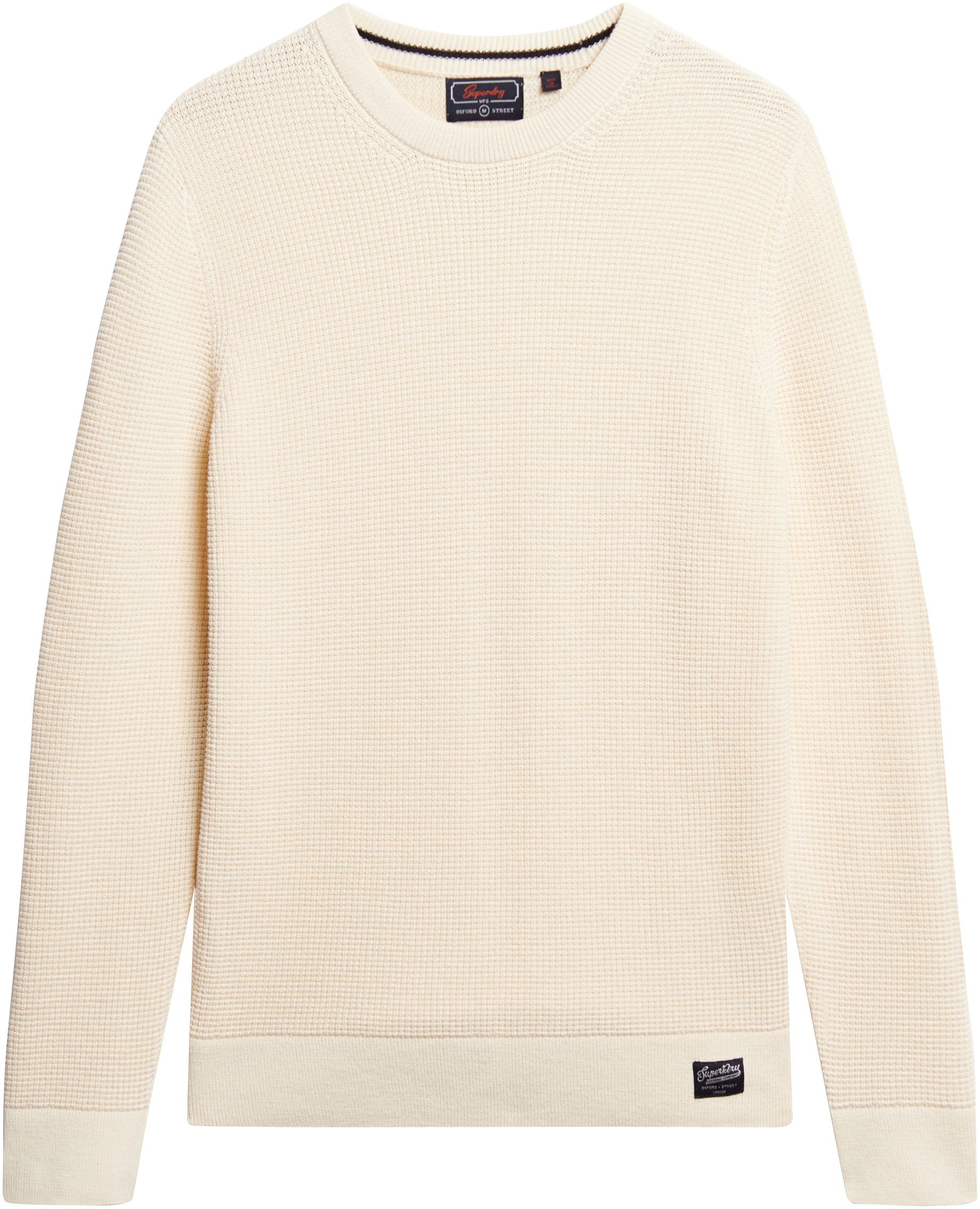 Superdry Strickpullover »TEXTURED CREW KNIT JUMPER«, mit strukturiertem Waffelstrickmuster