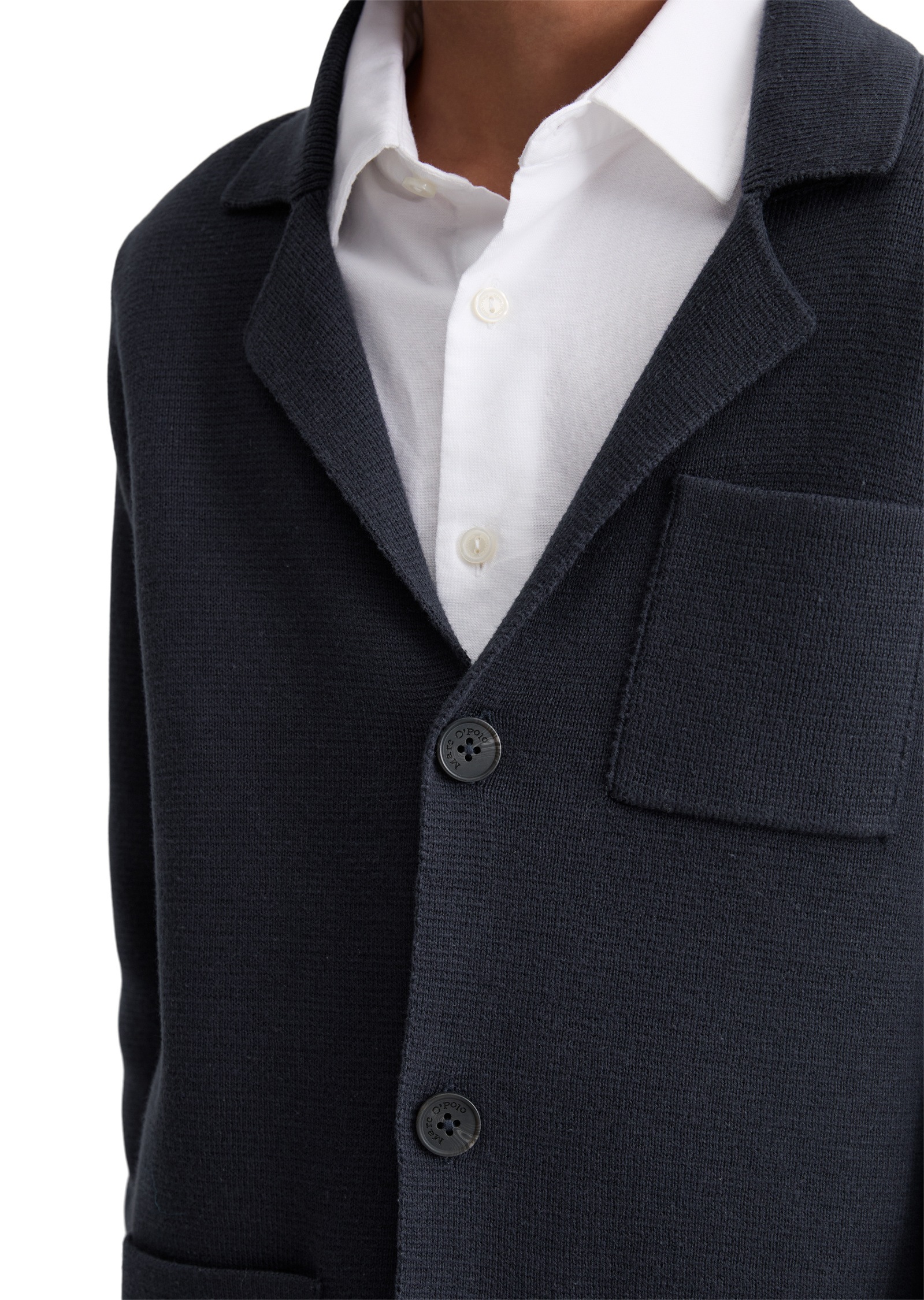 Marc O'Polo Wolljacke »aus reiner Bio-Baumwolle« ohne Kapuze