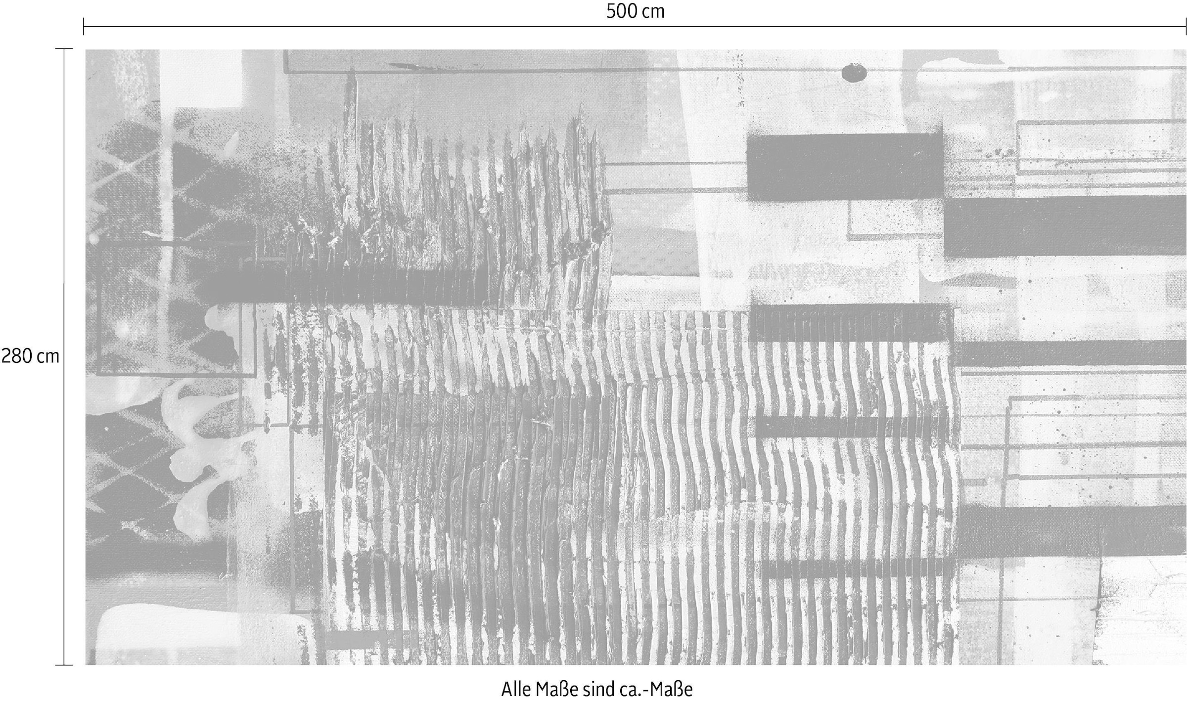 Komar Vliestapete »Digitaldruck Vlies - Fringe Upswept - Größe 500 x 280 cm«, bedruckt, Wohnzimmer, Schlafzimmer