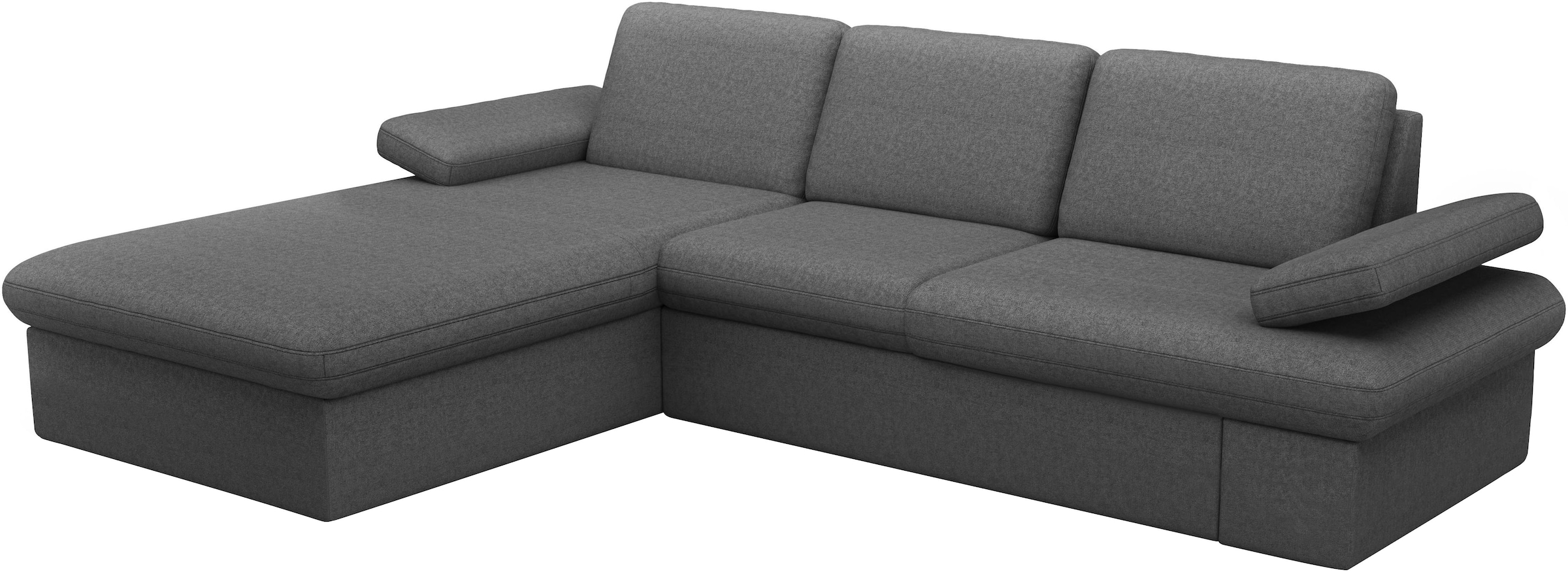 sit&more Ecksofa »Moreno L-Form, B: 247 cm« mit Armteilverstellung, optional Bettfunktion