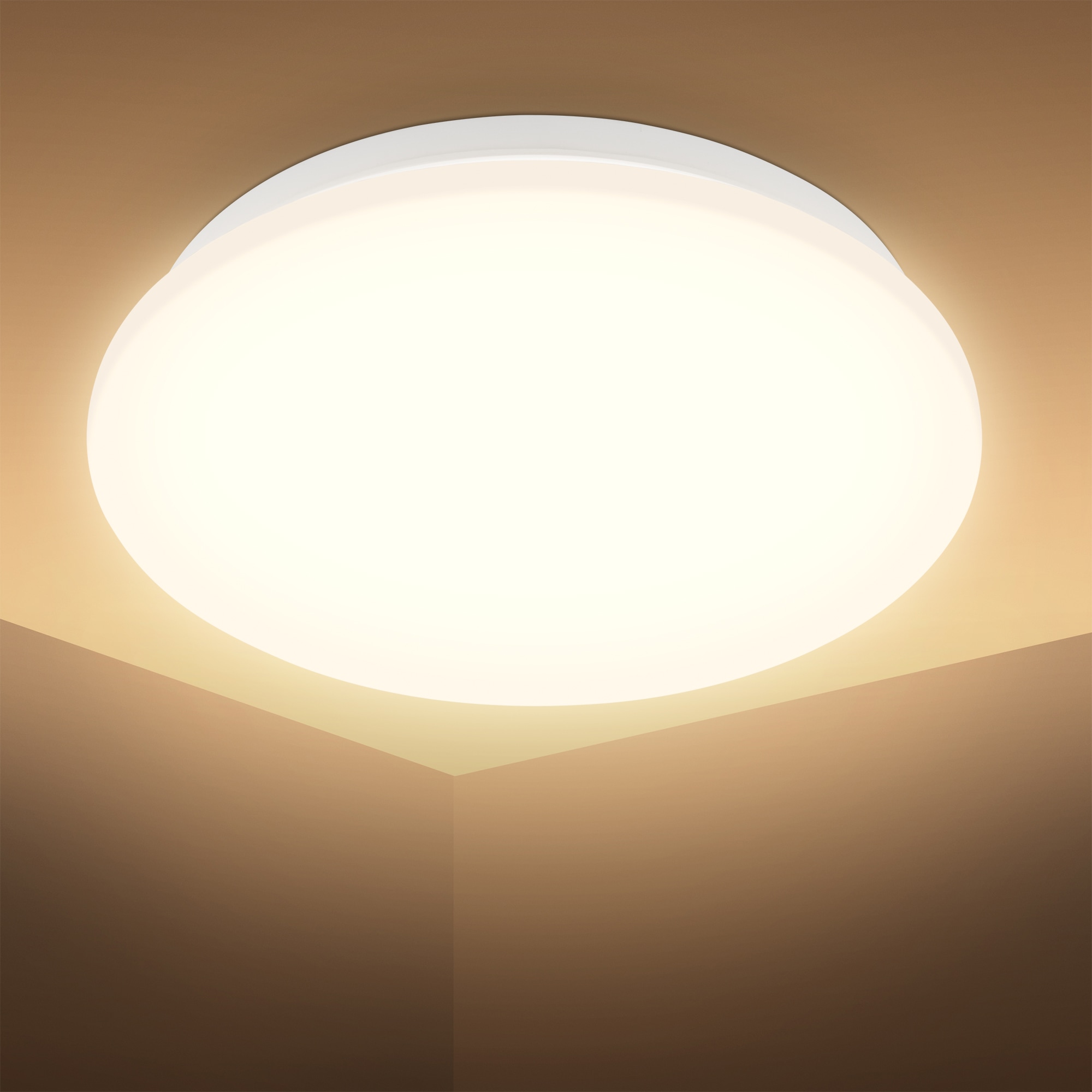 B.K.Licht LED Deckenleuchte »LED Bad Deckenleuchte mit Mikrowellensensor«, 1 flammig, Leuchtmittel LED-Modul | LED fest integriert, 12W 1300Lm 3000K IP44 270x60mm (DxH)
