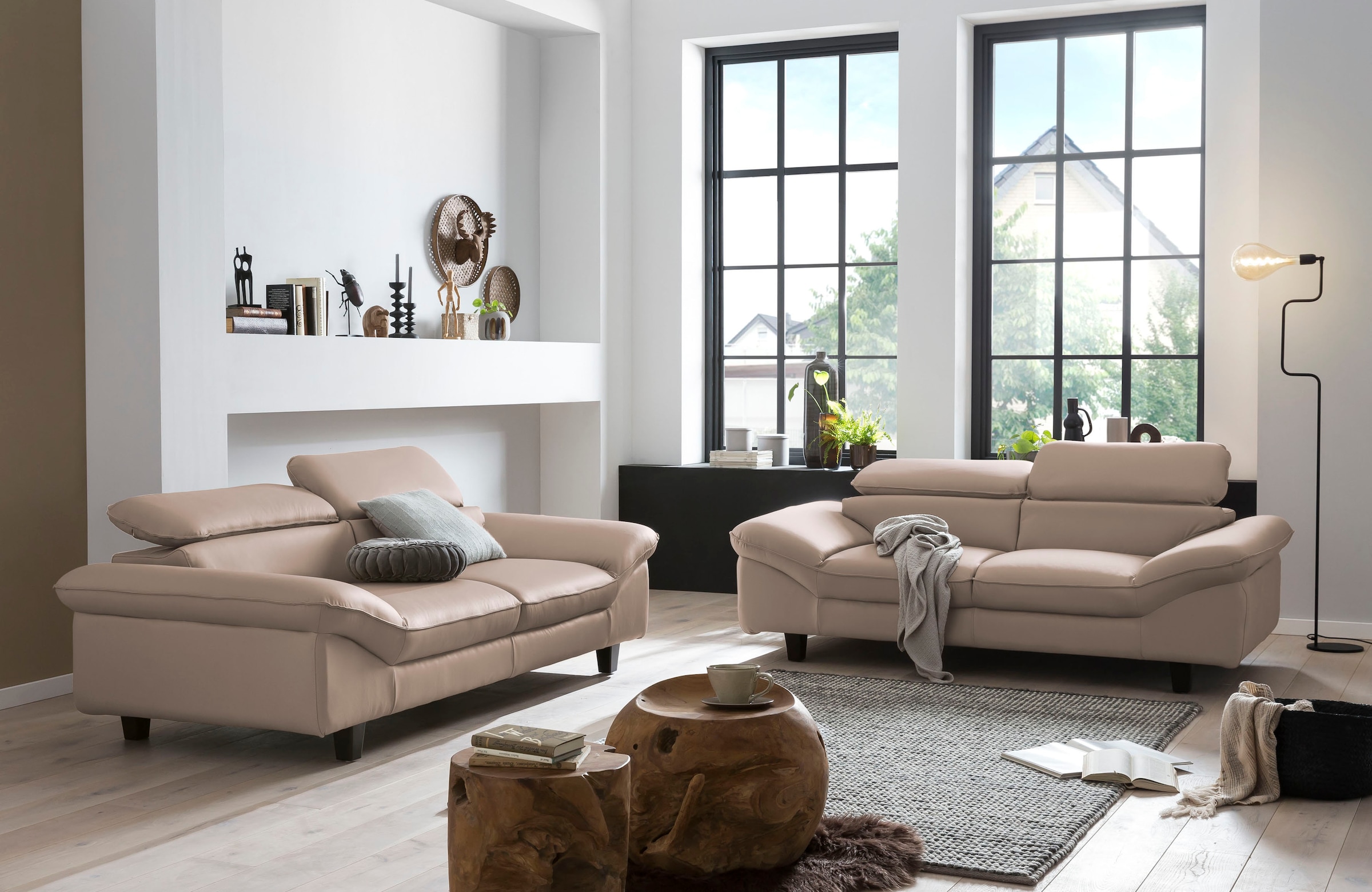 Home affaire 3-Sitzer »Pilot«, Big-Sofa mit Kopfteilverstellung