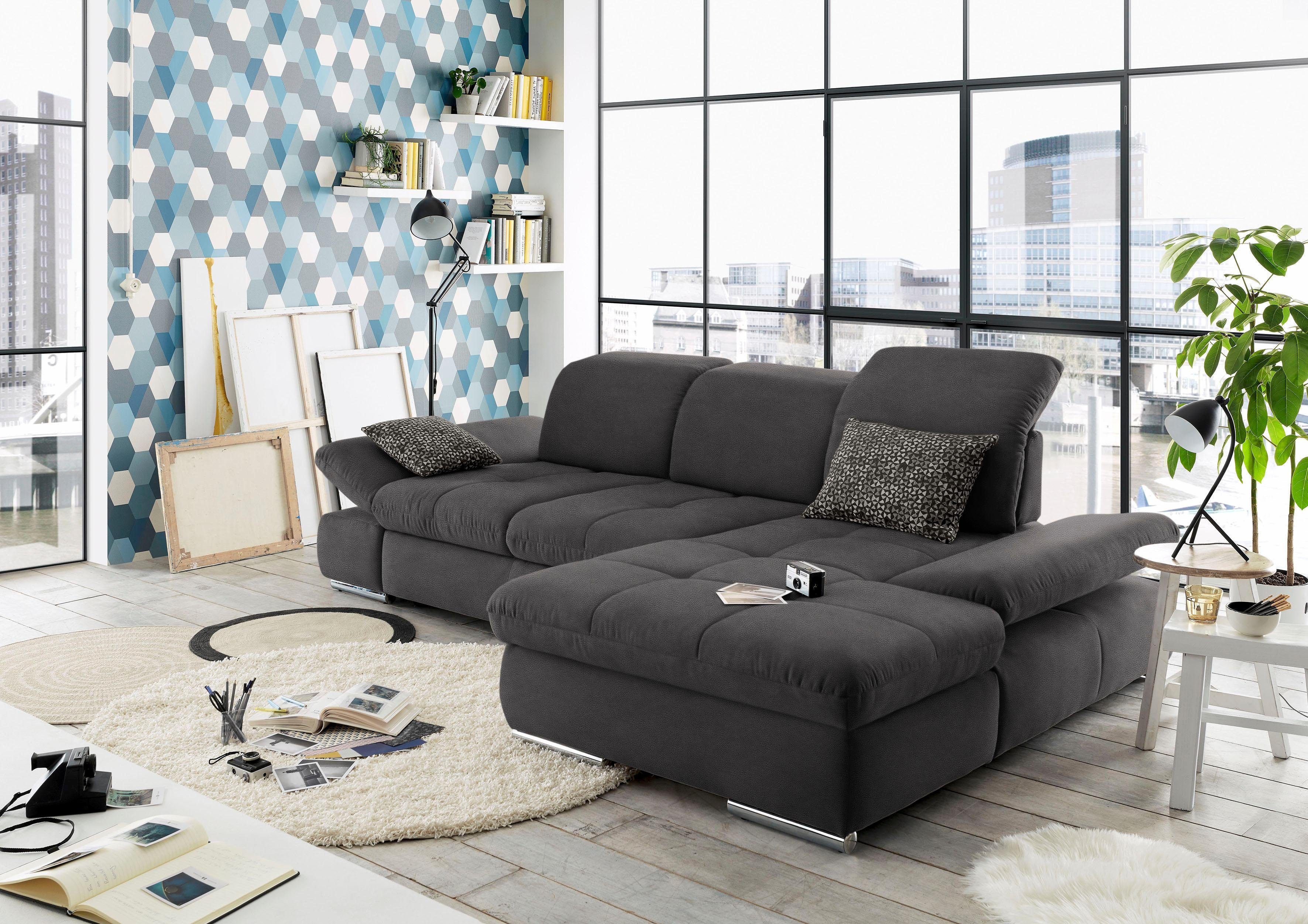 set one by Musterring Ecksofa SO 4100, Recamiere links oder rechts, wahlweise mit Bettfunktion
