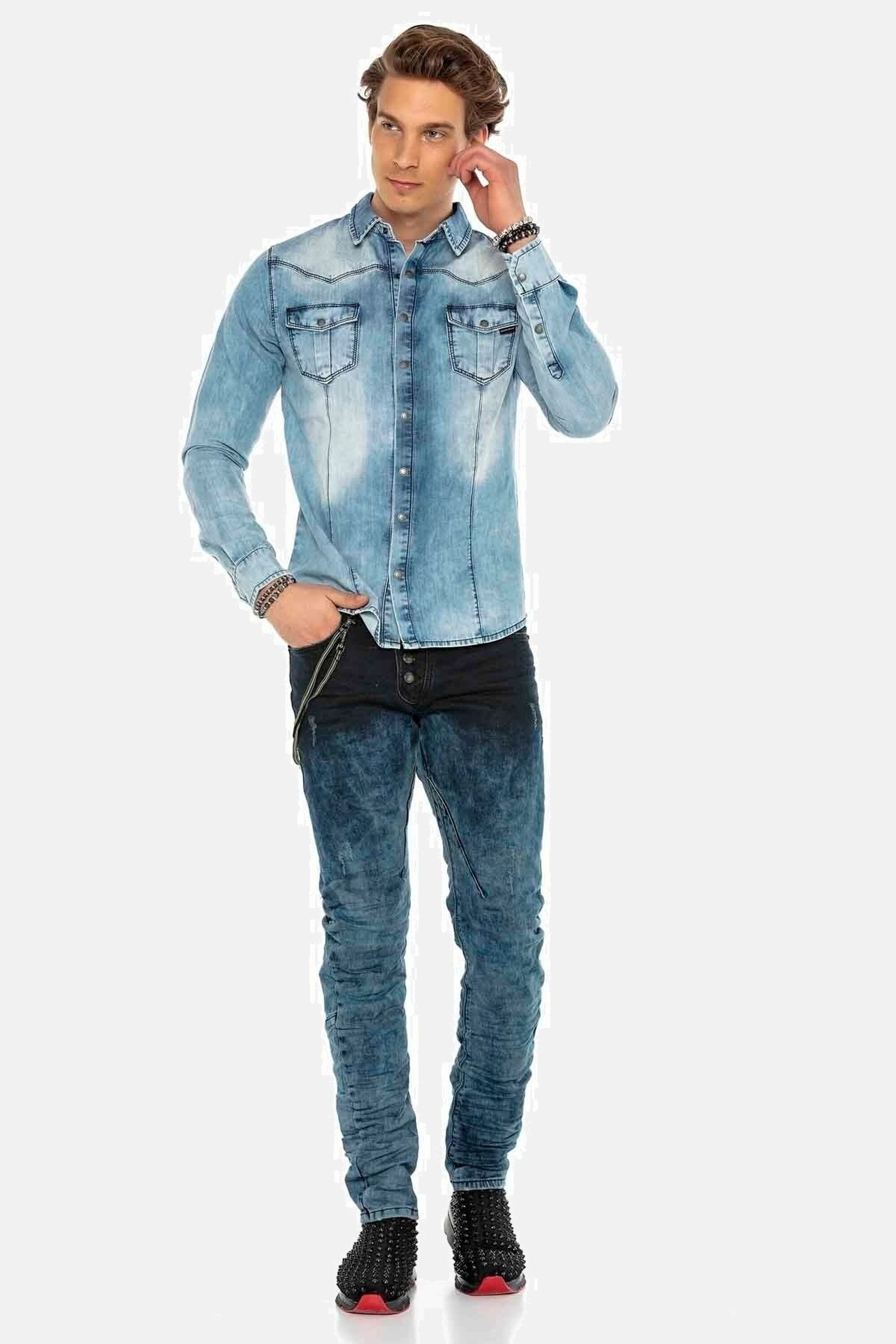 Cipo & Baxx CD-155 Men's Jeans Dark Blue 38/32 3