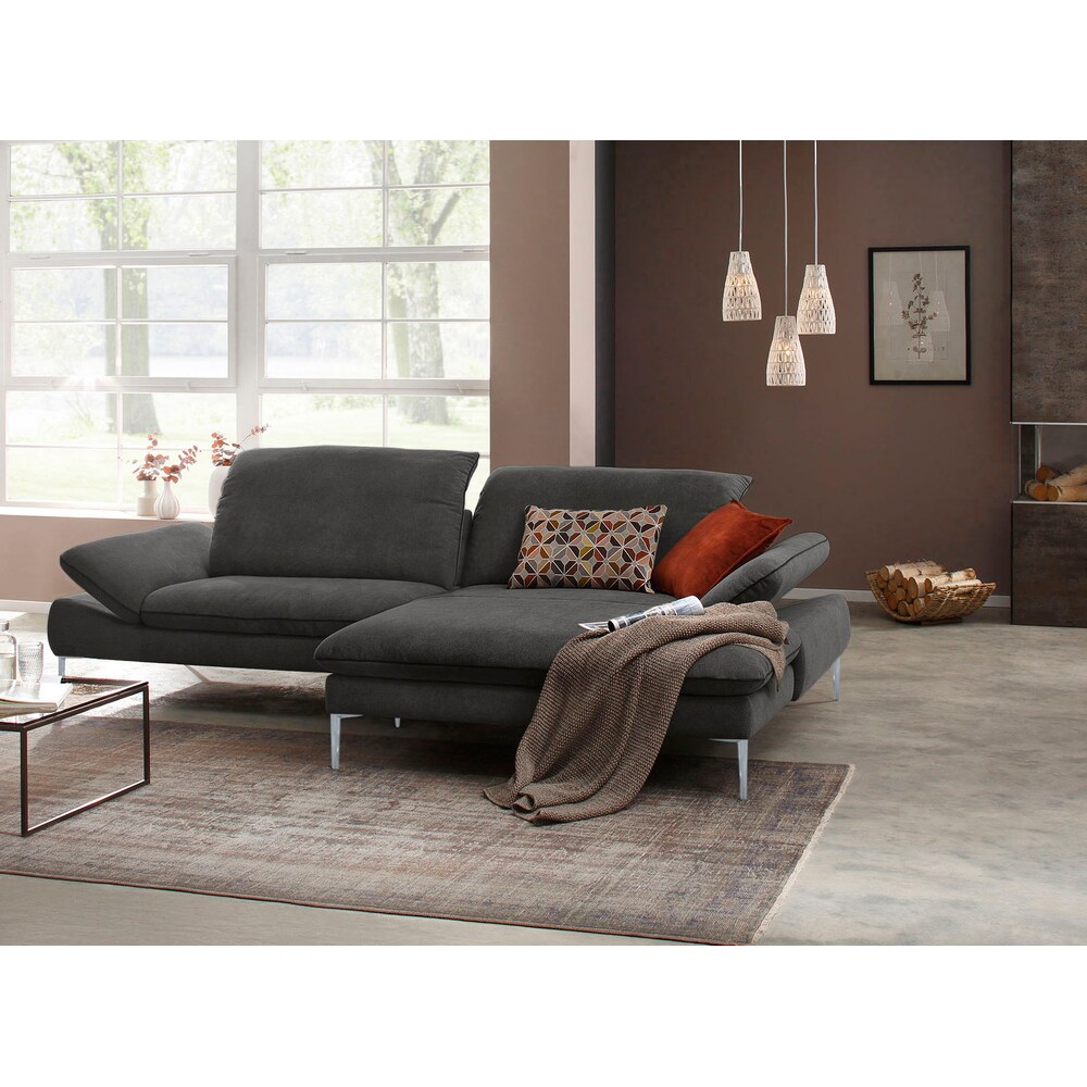 Ecksofa »enjoy&MORE«, mit Sitztiefenverstellung, Füße silber matt, Breite 294 cm