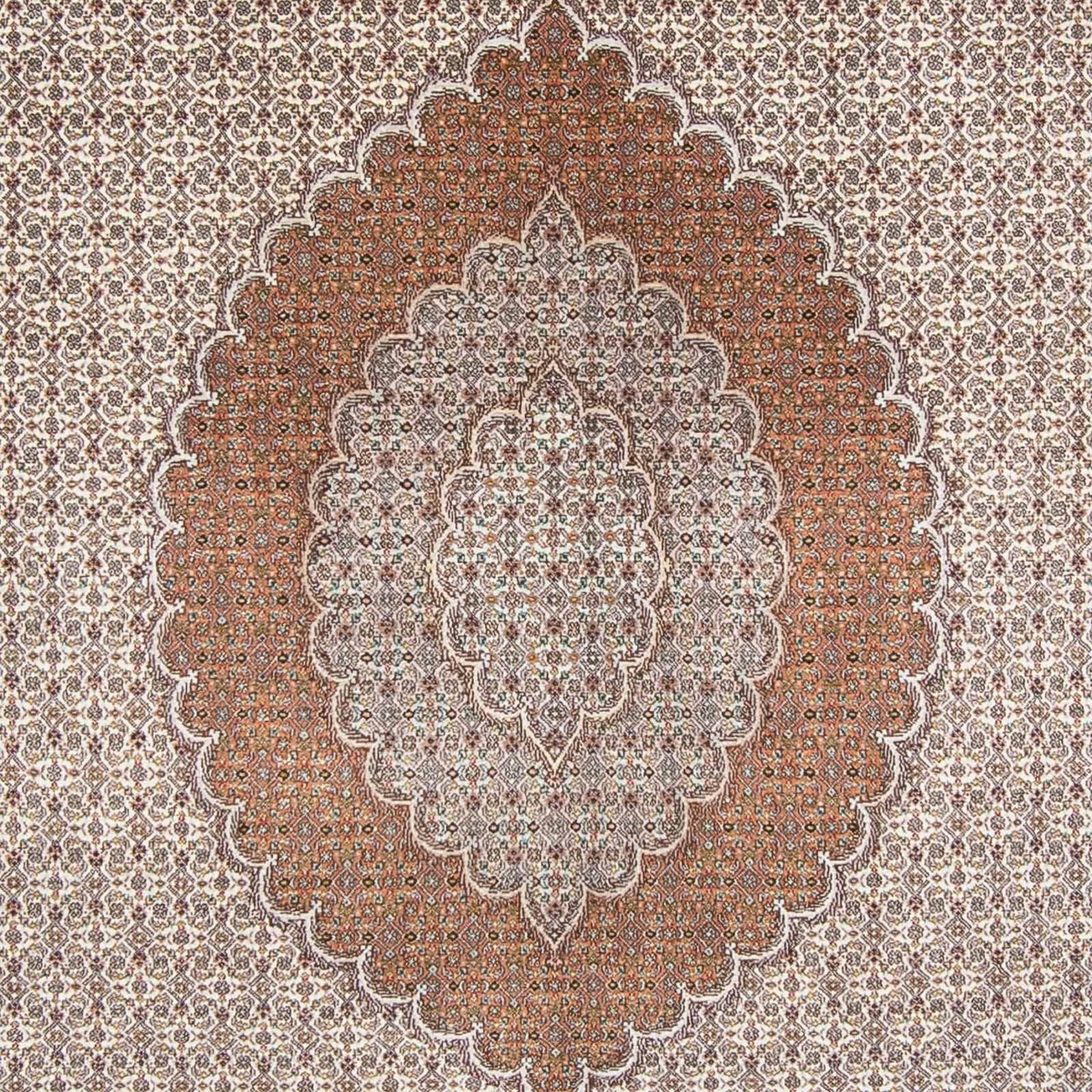 morgenland Orientteppich »Perser - Täbriz - 304 x 200 cm - beige«, rechteckig, Wohnzimmer, Handgeknüpft, Einzelstück mit Zertifikat
