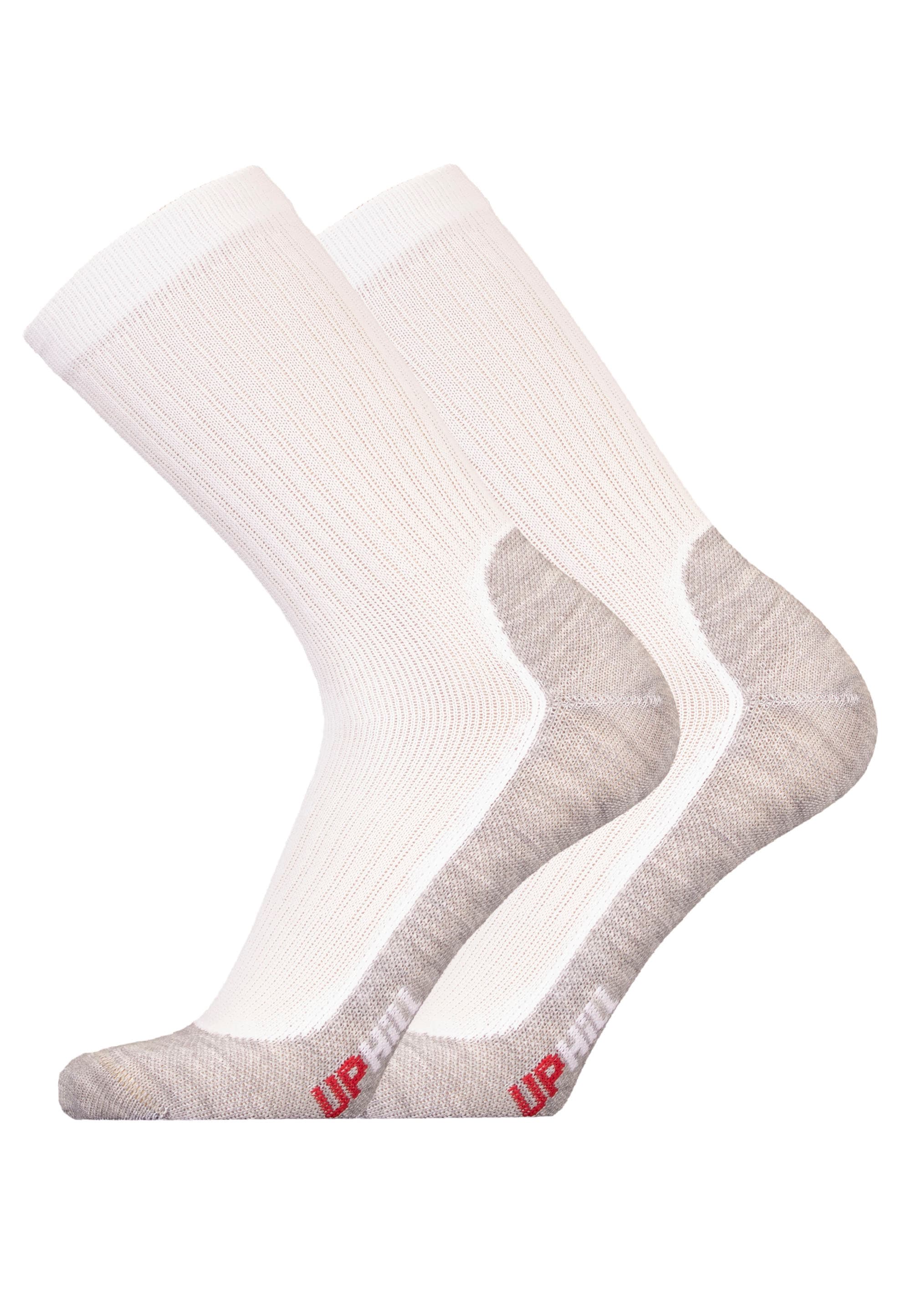 UPHILLSPORT Herren Socken "WINTER XC 2er Pack", Gr. 43, grau, 65% Polypropylen, 16% Wolle, 16% Polyamid, 3% Elasthan, mehrfarbig, Socken, mit