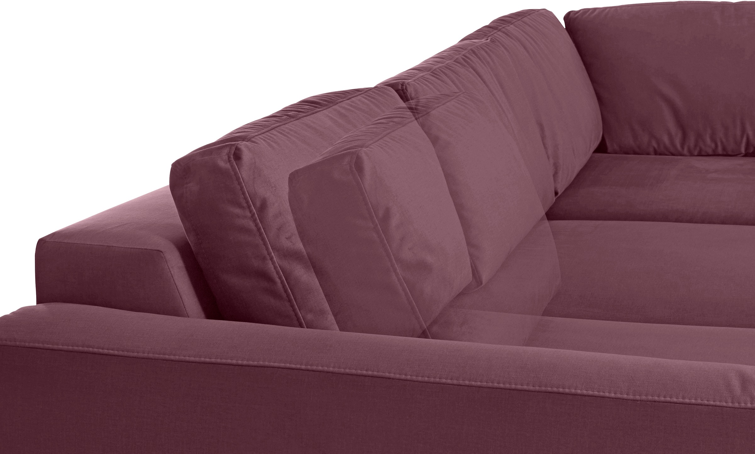 Places of Style Ecksofa »Bloomfield, L-Form«, extra tiefe Sitzfläche, wahlweise mit Sitztiefenverstellung