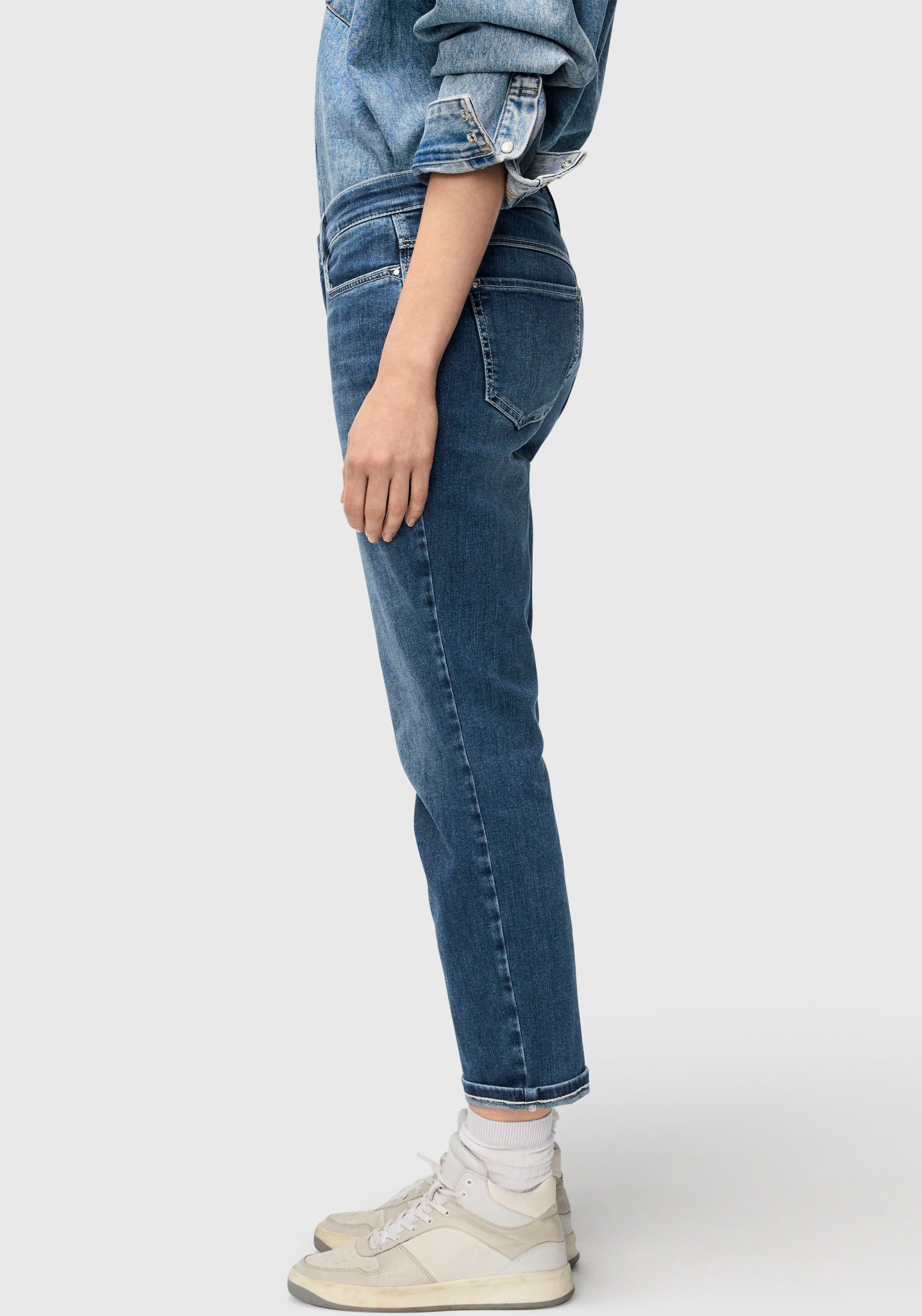 MAC 7/8-Jeans »DREAM cropped auth.« Innovativer Hyperstretch Denim mit figurformendem Shaping-Effekt