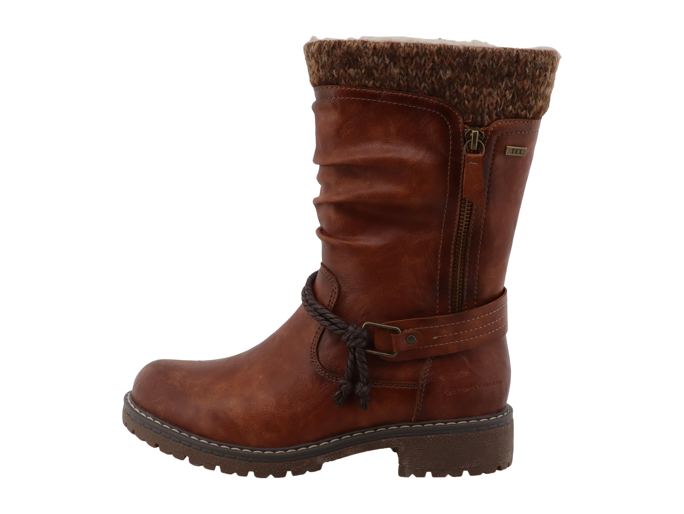 TOM TAILOR Winterstiefel  Blockabsatz, Langschaftstiefel mit wasserabweisender TEX-Ausstattung