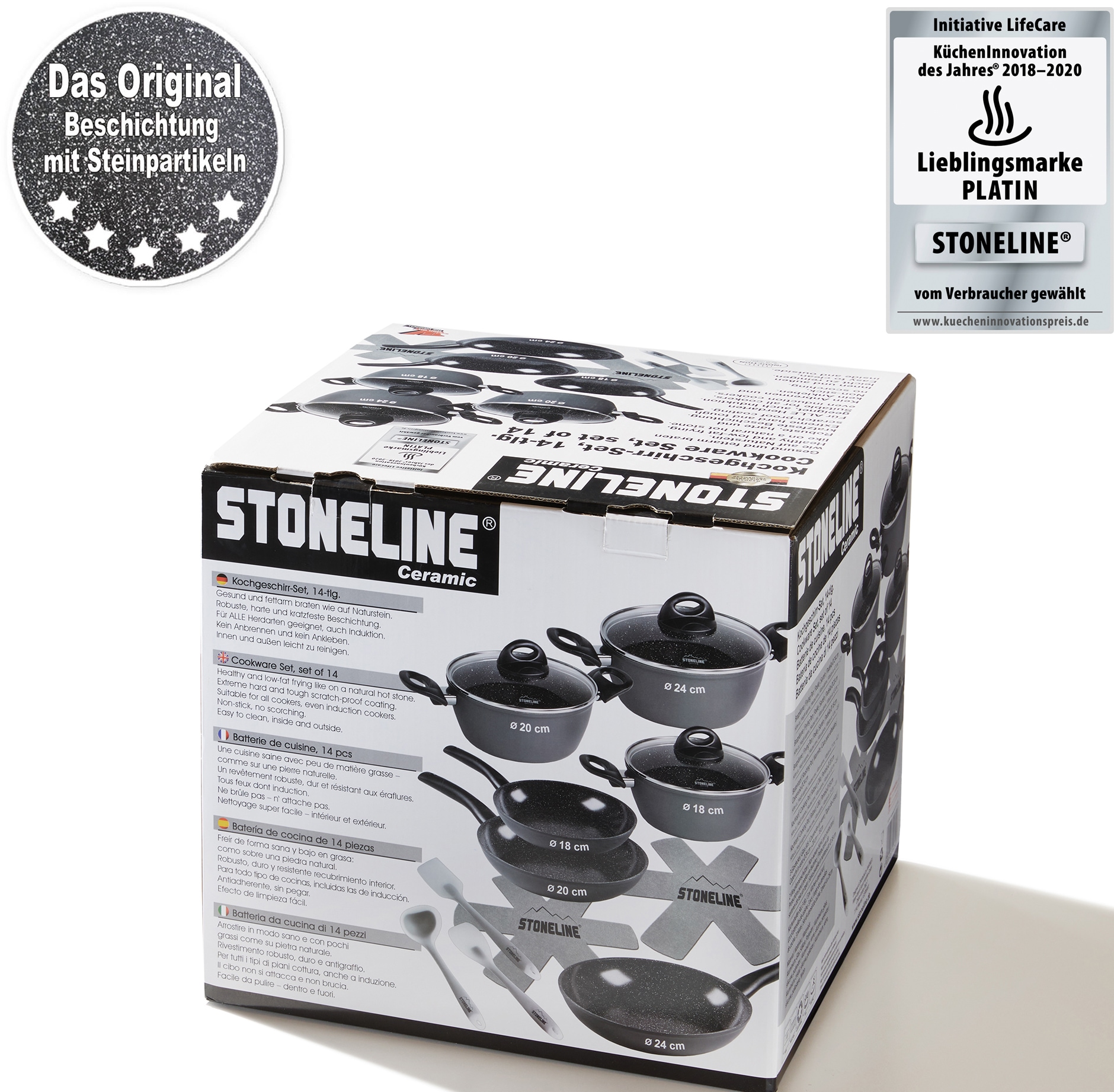 STONELINE Topf-Set, Aluminium, (Set, 14 Keramik-Antihaftbeschichtung, tlg.), BAUR bestellen | Induktion