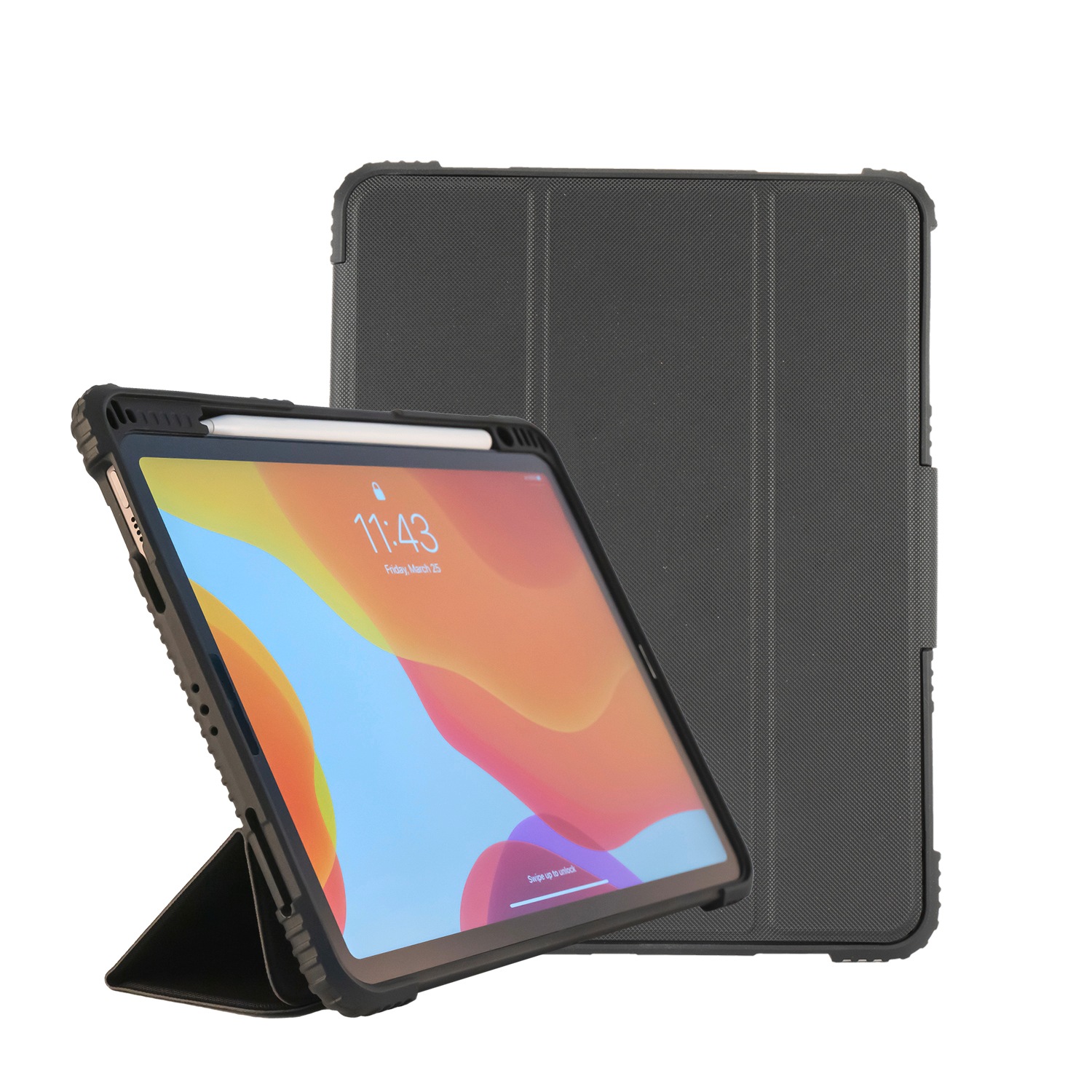 4smarts Tablet-Hülle »Folio Case Endurance für Apple iPad 10.2" (2019/20/21)«, iPad 10.2 (2019/ 20/ 21), Backcover, Schutzhülle, Tabletschutzhülle, Case, Schutzcase, stoßfest