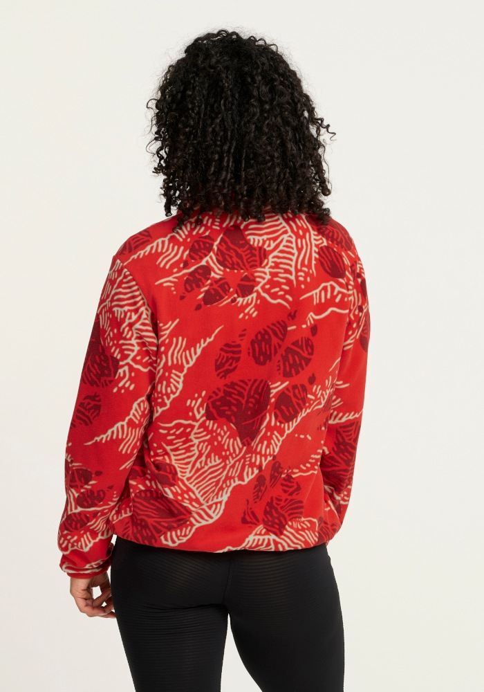 Jack Wolfskin Stehkragenpullover »PAW ERA 100 PRINT HZ W« Fleecepullover, weich, komfortabel