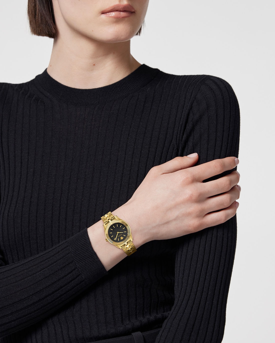 Versace Quarzuhr »GRECA TIME LADY 30 mm«, Armbanduhr, Damenuhr, Saphirglas, Swiss Made, analog