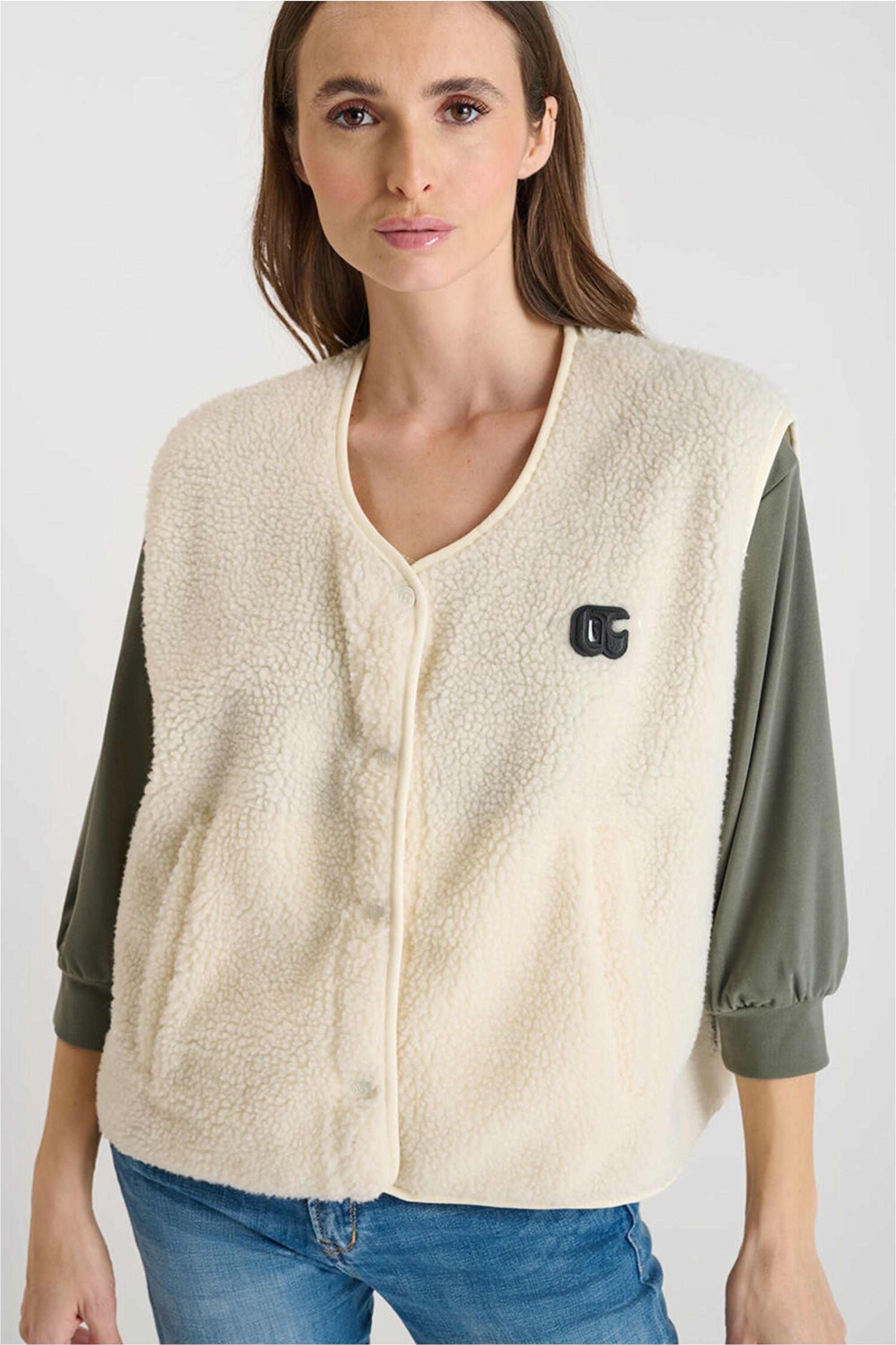 Le Temps Des Cerises Fleeceweste "GUDRU" im kuscheligen Design günstig online kaufen