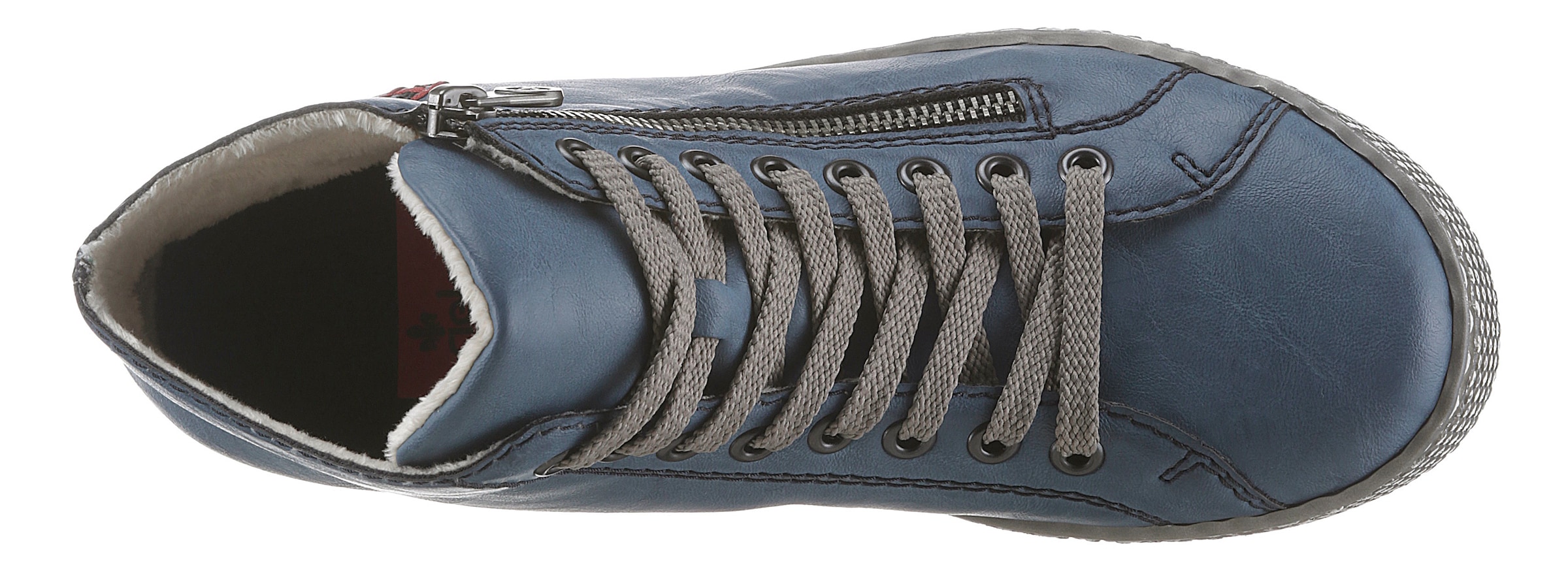 Rieker Schnürboots, Schnürstiefelette, Casual-Boots mit Reißverschluss außen