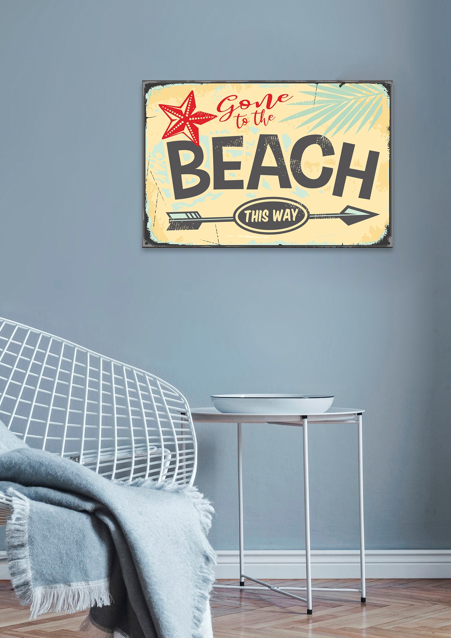 queence Metallbild "To The Beach", Schriftzüge-Schriftzug-Sprüche-Sprüche & günstig online kaufen