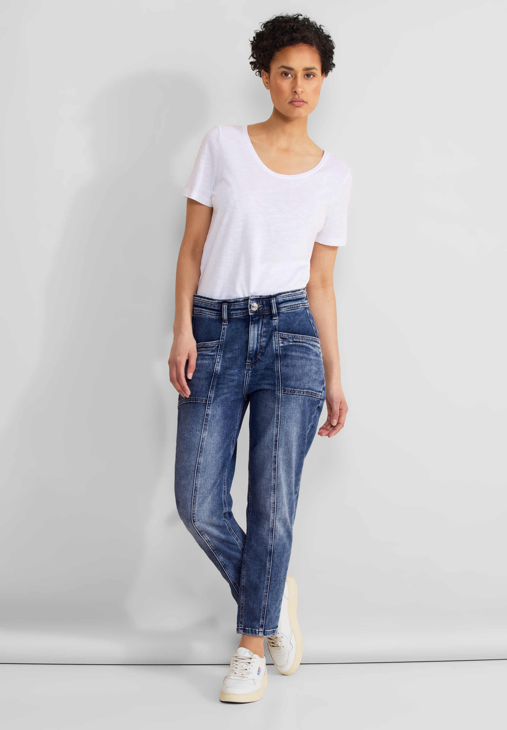 STREET ONE Loose-fit-Jeans, aus Baumwolle mit Stretchanteil