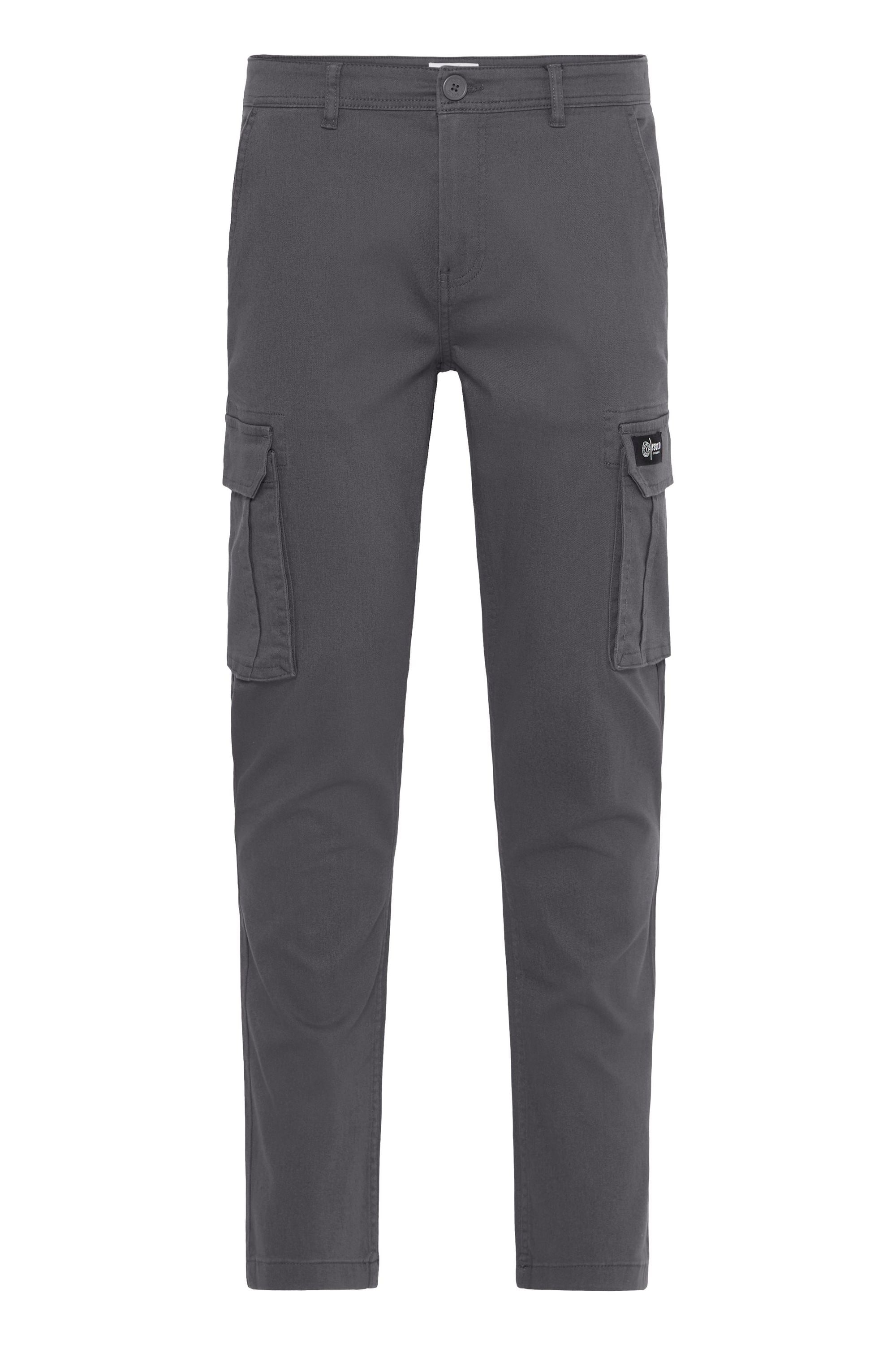 SOLID Herren Cargohose "Cargohose SDCHASEY"forged iron, Gr. 32, Obermaterial: 98% Baumwolle CO. 2% Elasthan EL., Hosen