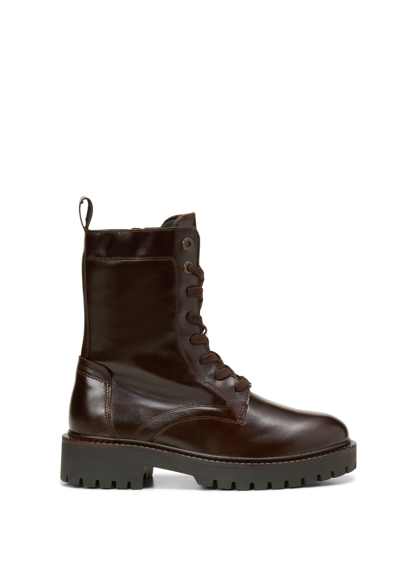 Marc O'Polo Schnürstiefelette »PHIA«, Schnürboots, Blockabsatz, mit Anziehlasche
