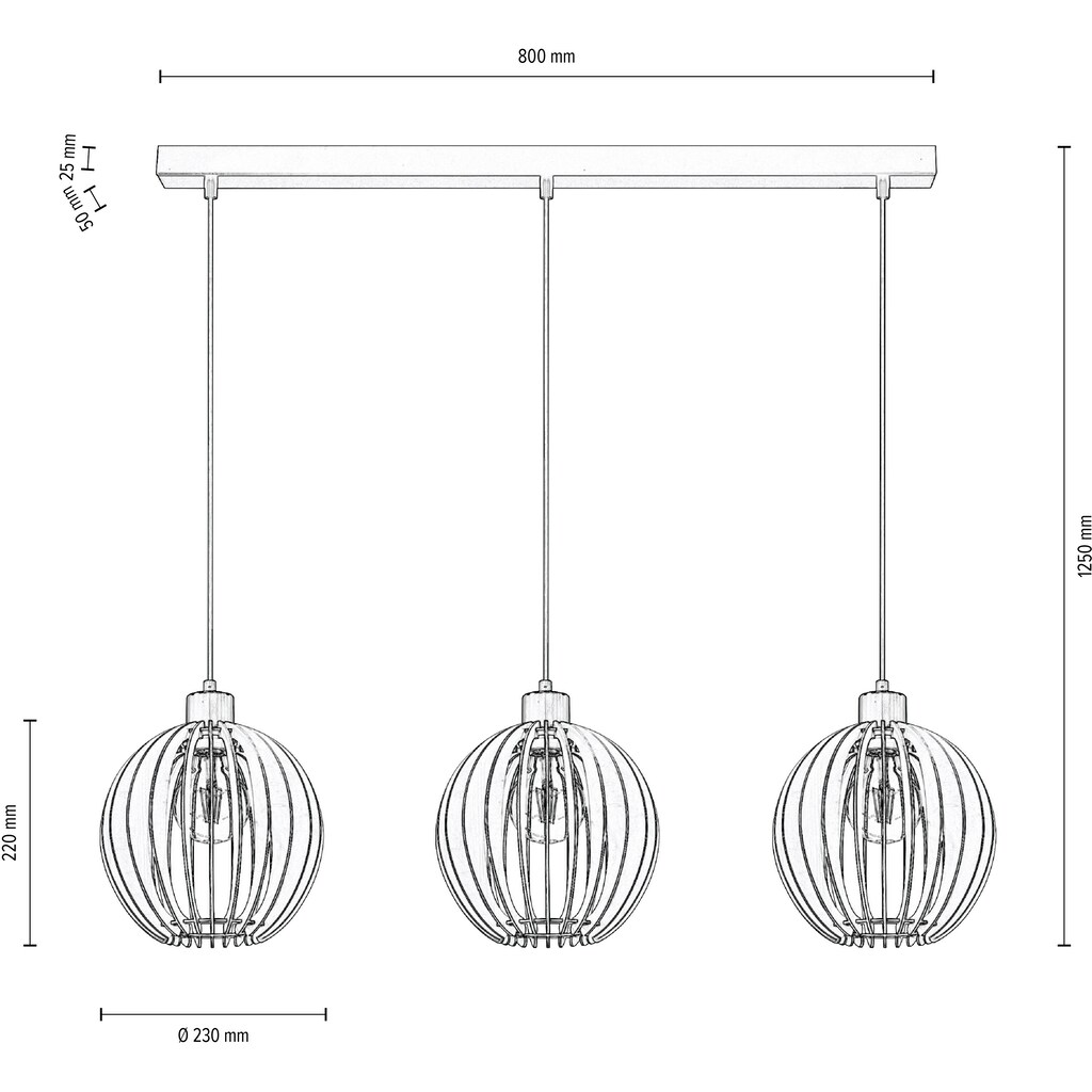 OTTO products Pendelleuchte »Maara«, 3 flammig-flammig