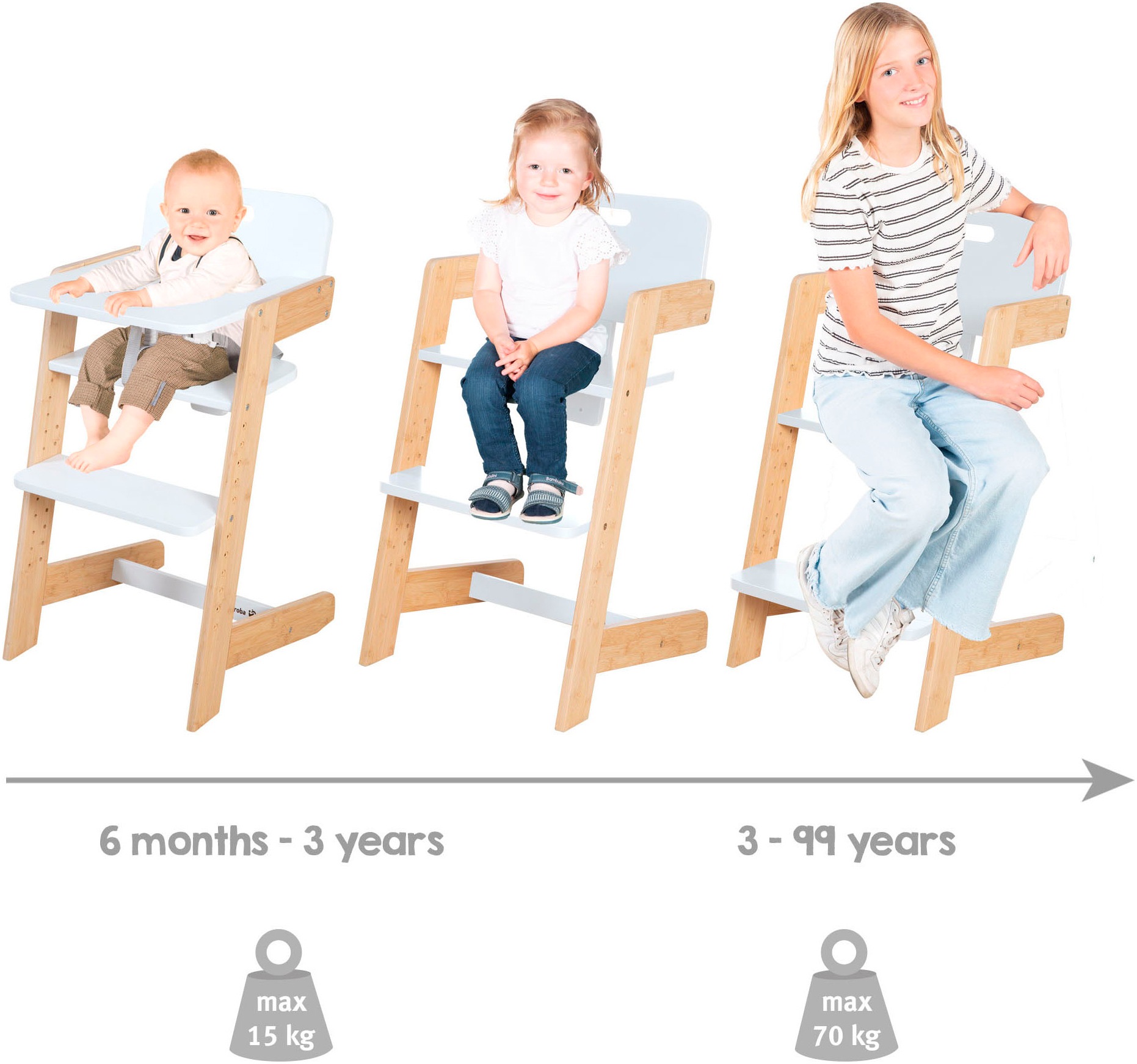 roba® Hochstuhl »Lernturm Nature Up« ()