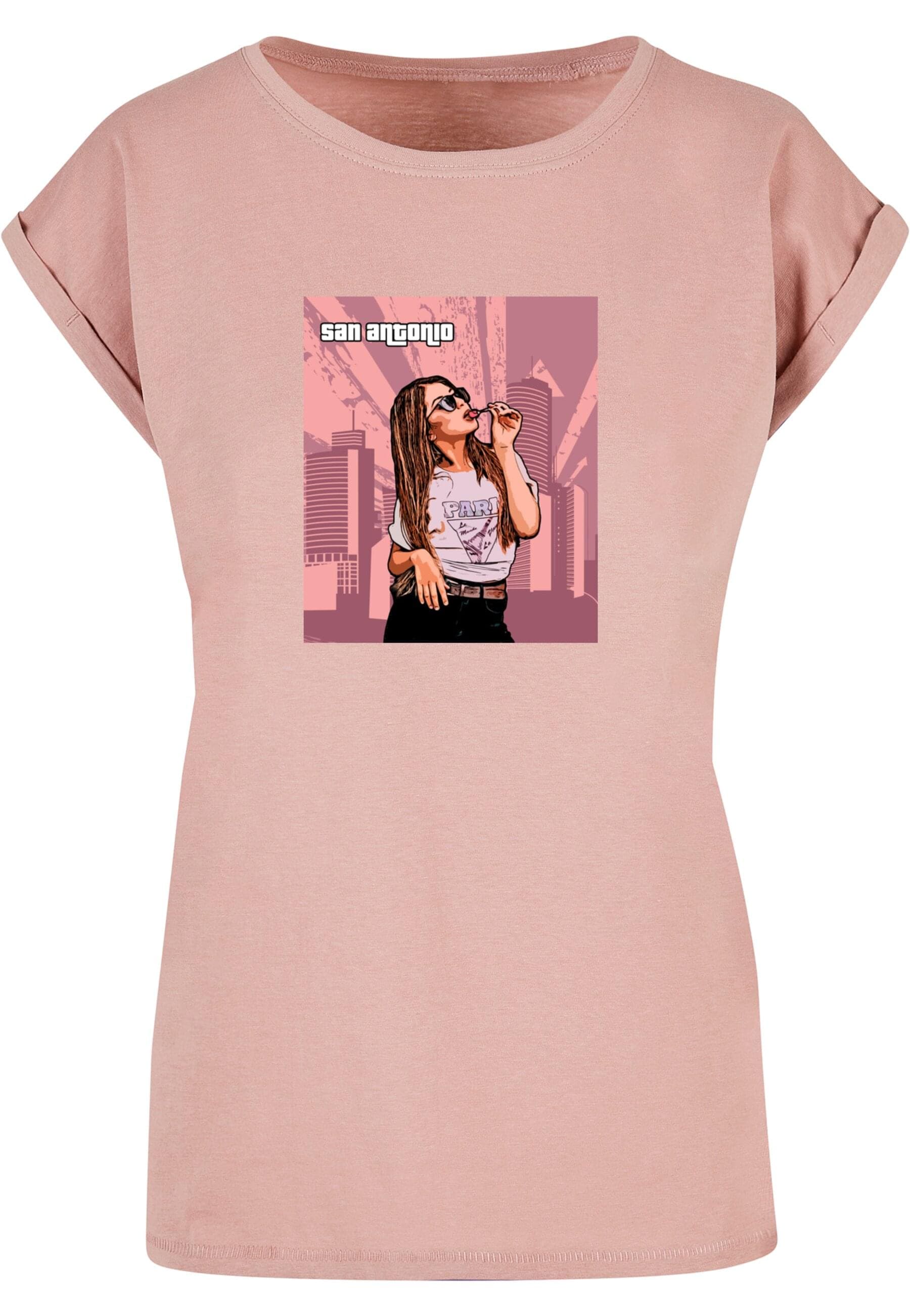 Merchcode T-Shirt "Merchcode Damen Ladies Grand - San Antonio Extended Shou günstig online kaufen