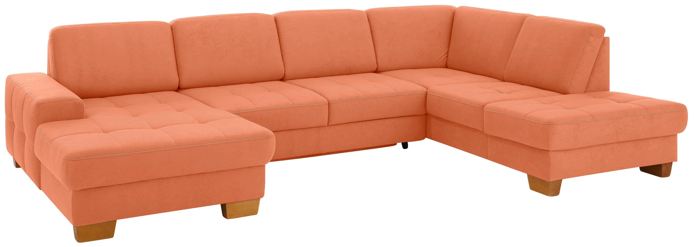 Home affaire Wohnlandschaft "Puccini U-Form" mit Federkern, Sitztiefenverst günstig online kaufen