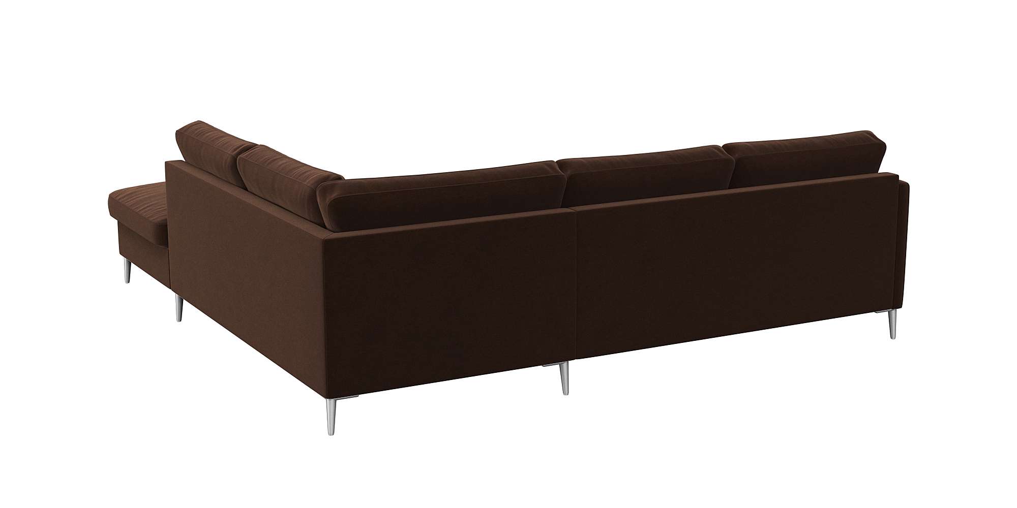 Thumbnail - FLEXLUX Ecksofa "Fiore, L-Form", schmale Armlehnen, Füße alufarben, B/T 234/225 cm, Kaltschaum im Sitz