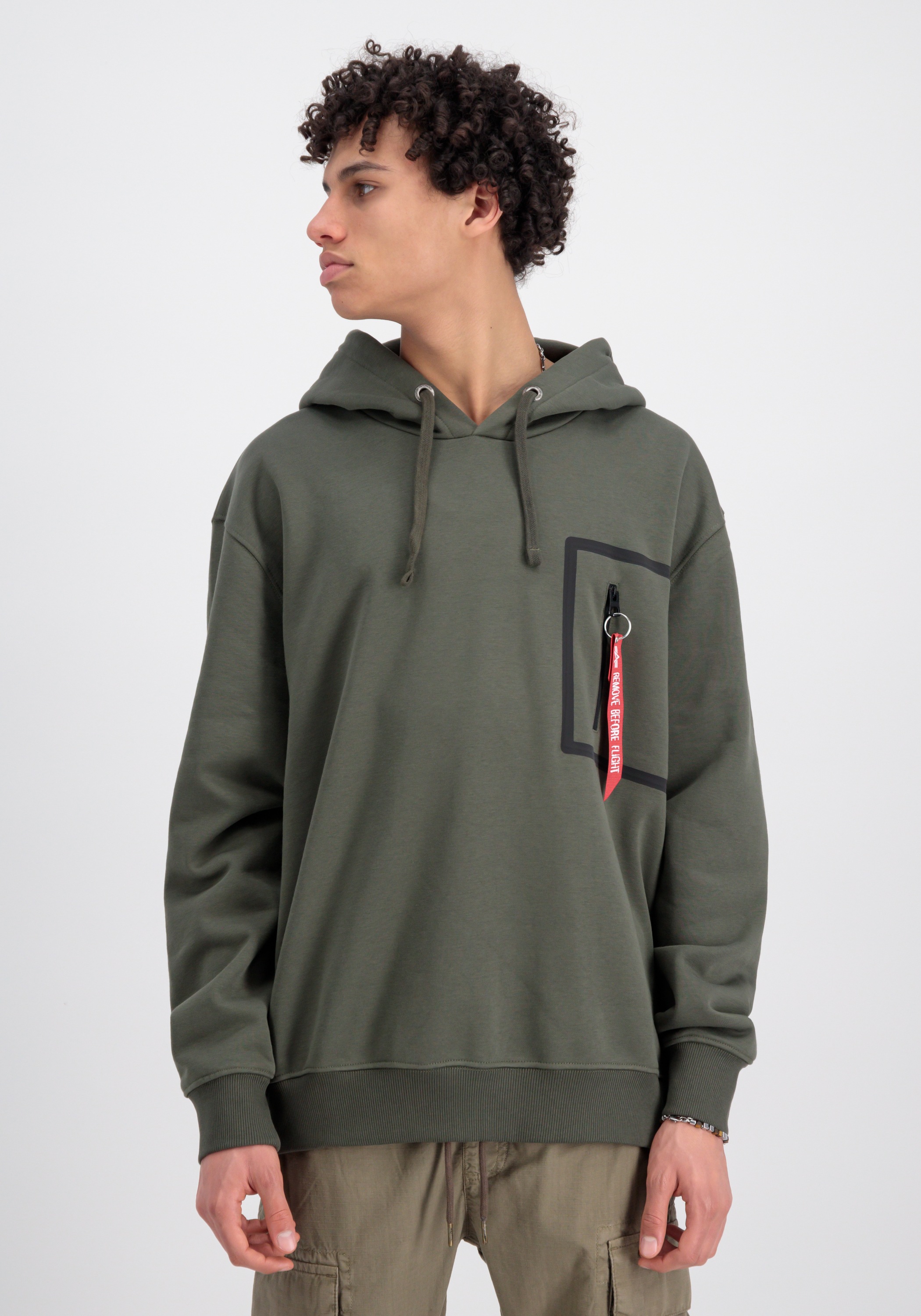 Alpha Industries Hoodie "Taped Pocket Hoodie Kapuzensweatshirt" günstig online kaufen