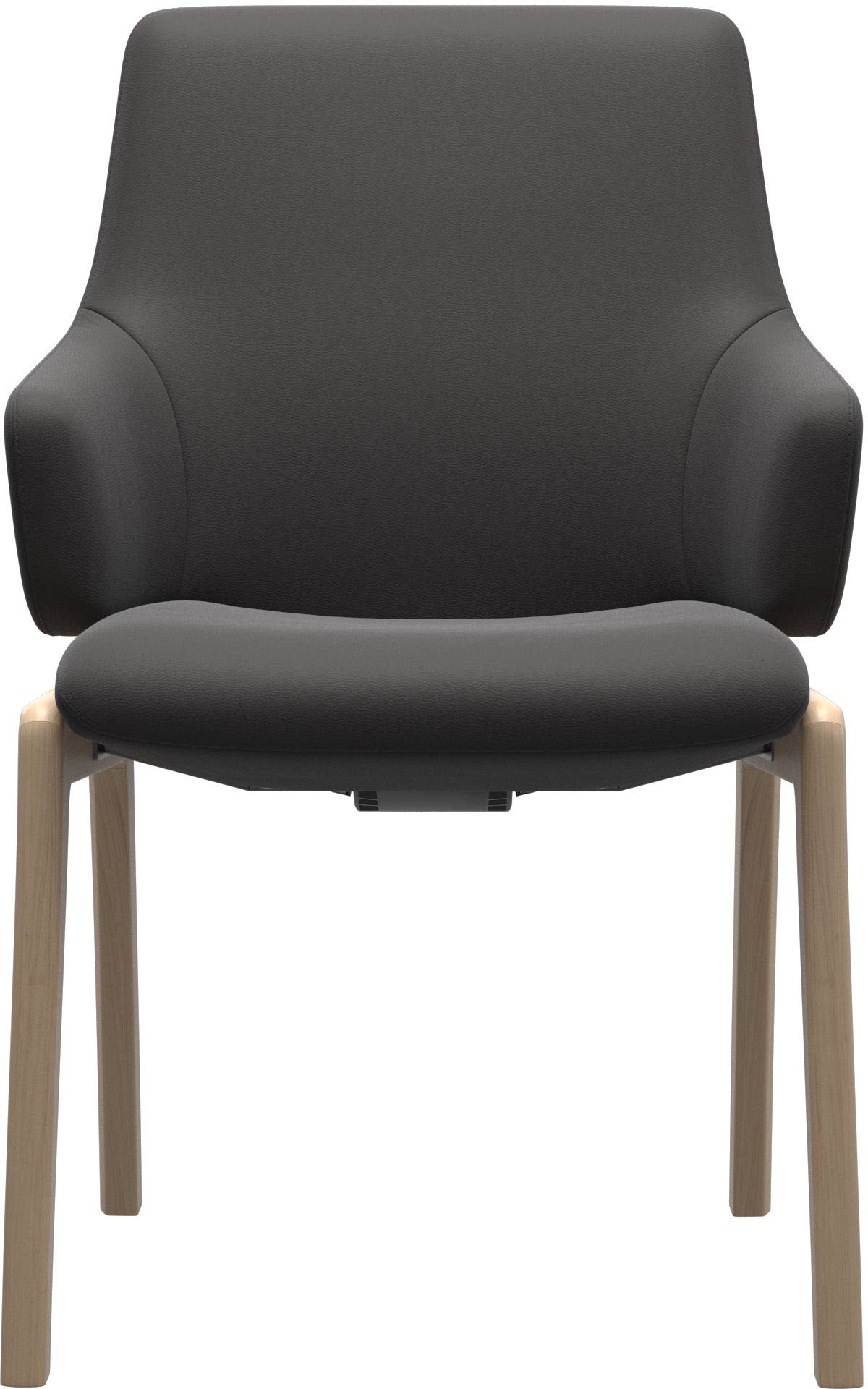 Stressless® Polsterstuhl »Laurel«, Leder PALOMA, Low Back mit Armlehne, Größe L, mit abgerundeten Beinen in Schwarz