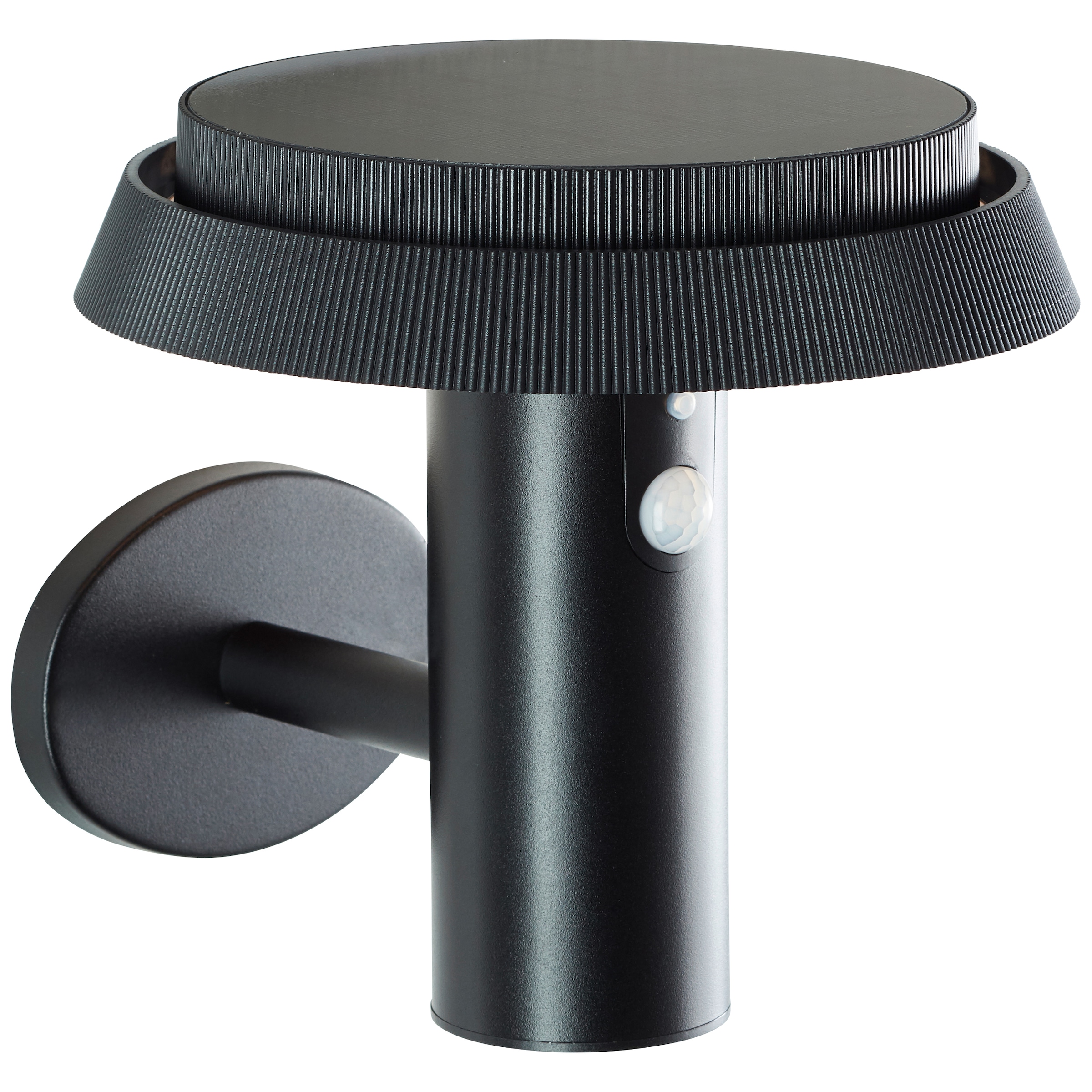 Brilliant LED Außen-Wandleuchte "Alvero" 1 Stk. Warmweiß Solar, 21 cm, 500 lm, 3000 K, Metall, schwarz