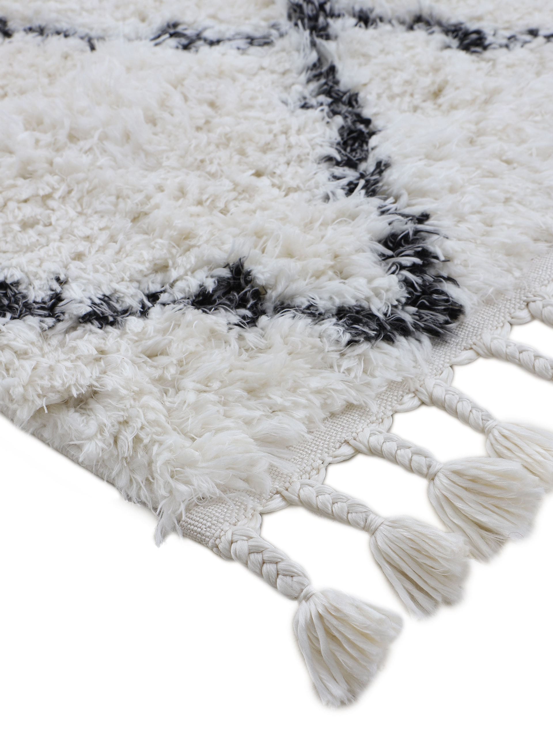 carpetfine Hochflor-Teppich »Eddy«, rechteckig, 30 mm Höhe, auch in quadratischer Form, mit Fransen, Wohnzimmer