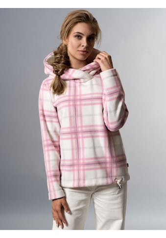 Kapuzensweatshirt »TRIGEMA Fleece-Hoodie mit Karo-Muster«