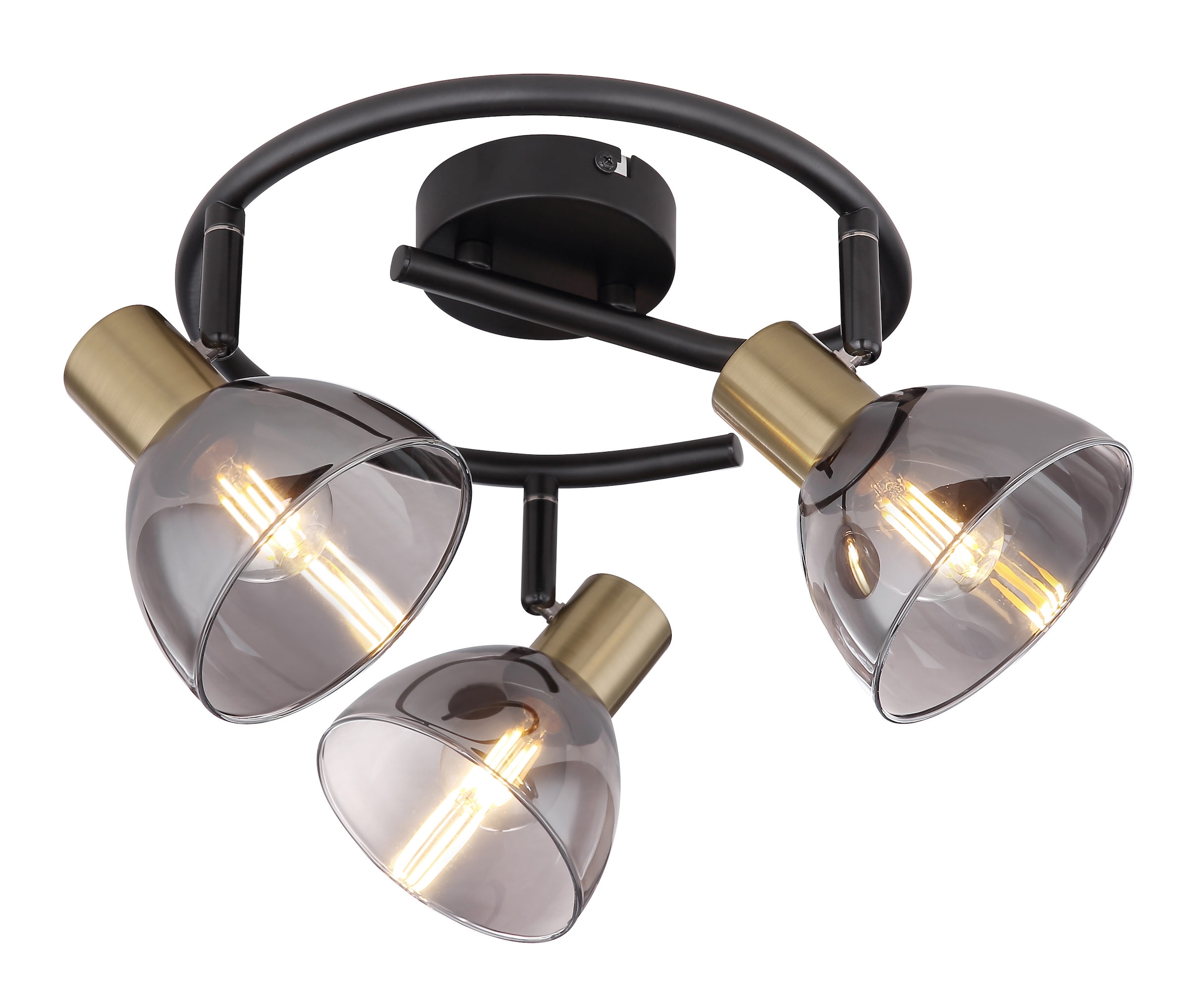 GLOBO LIGHTING Deckenstrahler »JAY«, Leuchtmittel E14 | ohne Leuchtmittel, Deckenstrahler/bronzefarben/schwarz/Flur/Wohnzimmer
