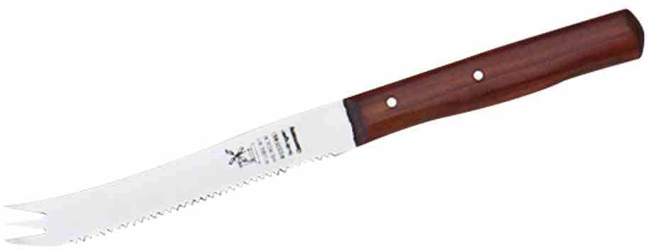Windmühlenmesser Käsemesser "Gabelspitz, Tomaten- und Käsemesser" rostfrei, Kirsche 111 mm, auch für Tomaten