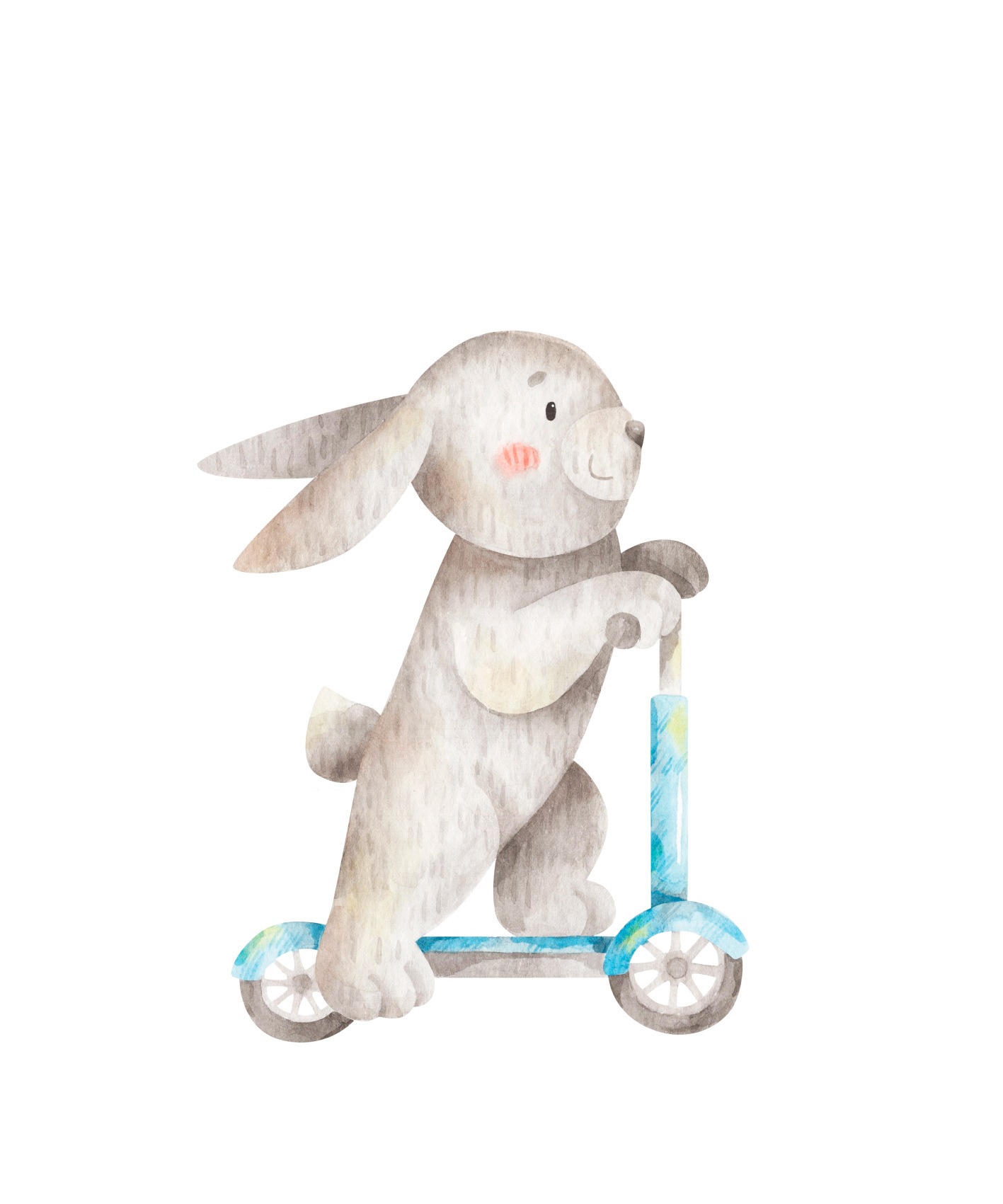 Lüttenhütt Poster "Hase auf Roller", Fahrzeuge-Fantasy-Hase-Hasen-Tiere, (1 günstig online kaufen