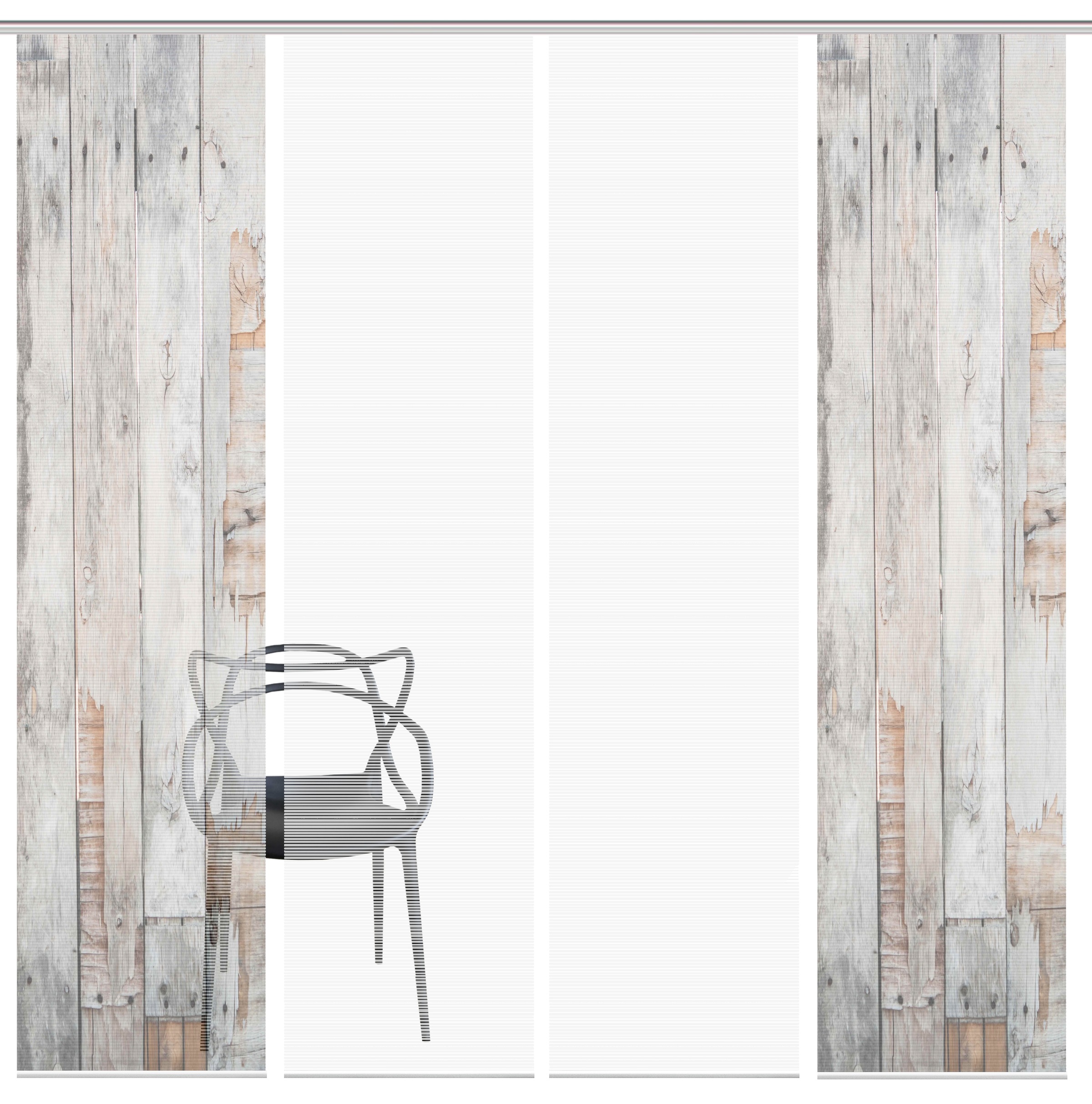 Vision Schiebegardine »LIZZA«, (4 St.), SET,SCHIEBEVORHANG,BAMBUS,DIGITALDRUCK