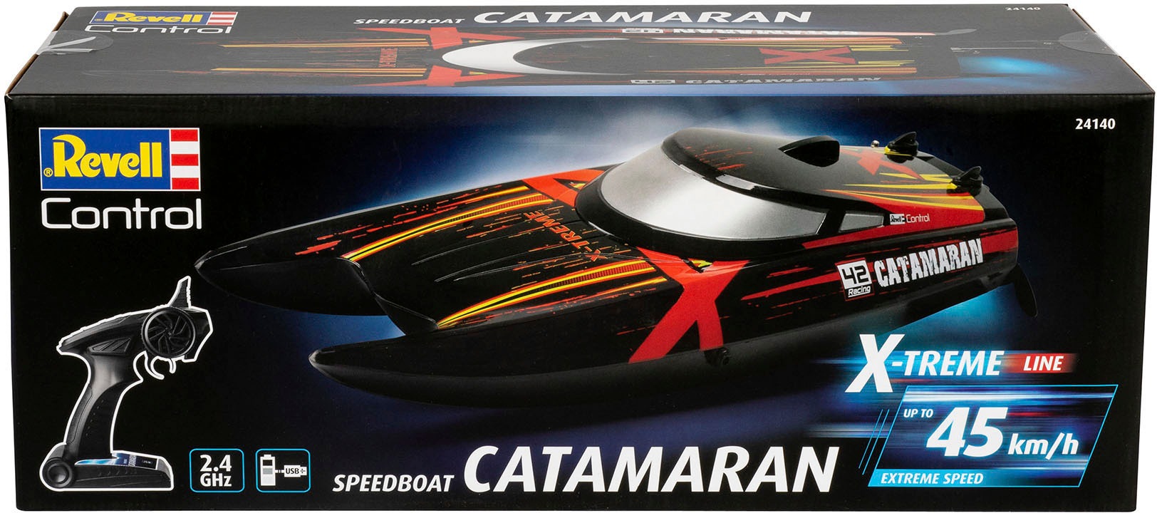 Revell® RC-Boot »RC X-TREME Catamaran, 2,4 GHz«, mit Antikenter-Funktion