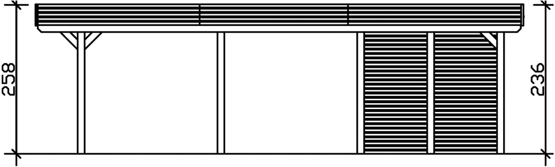 Skanholz Doppelcarport »Spessart«, 550 cm, Anthrazit