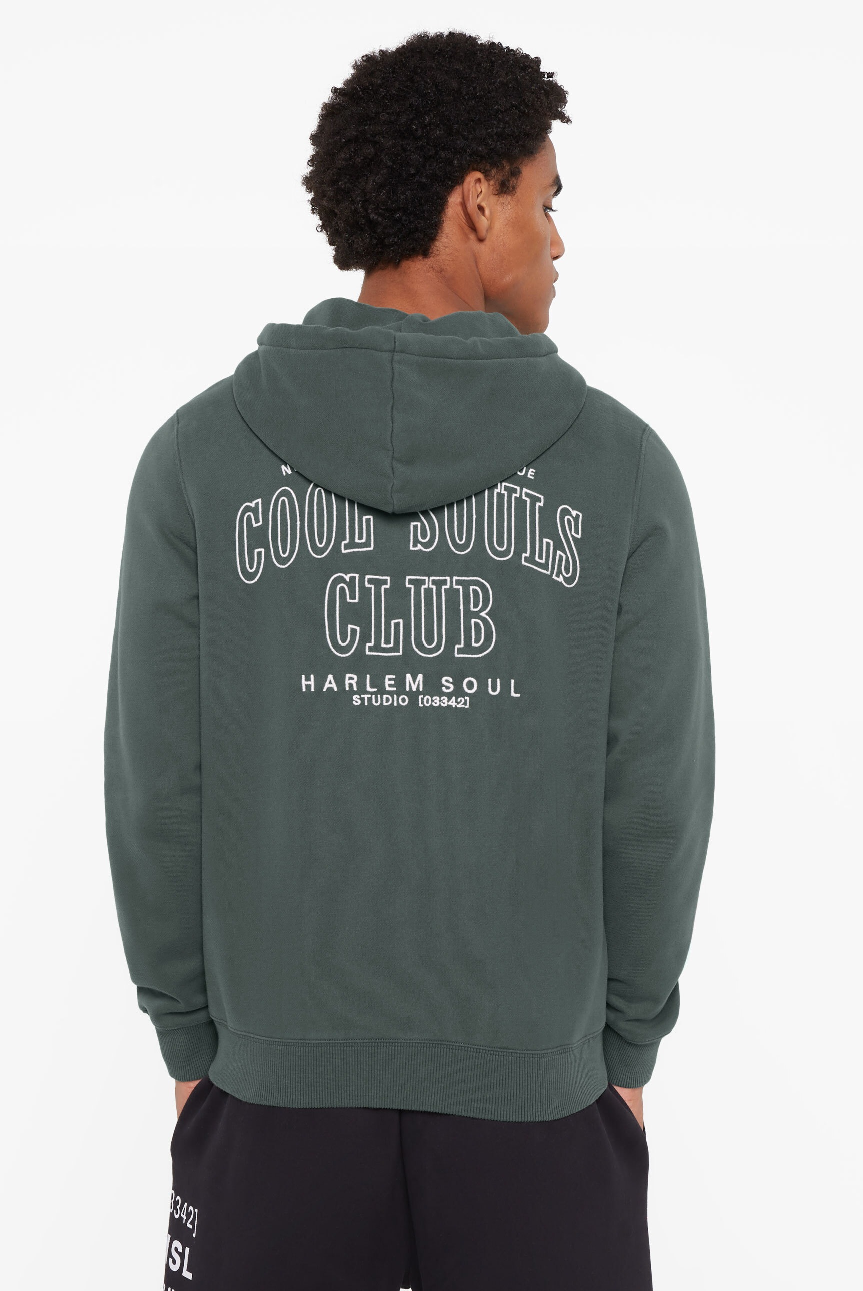 Harlem Soul Kapuzensweatjacke, mit Logo-Print