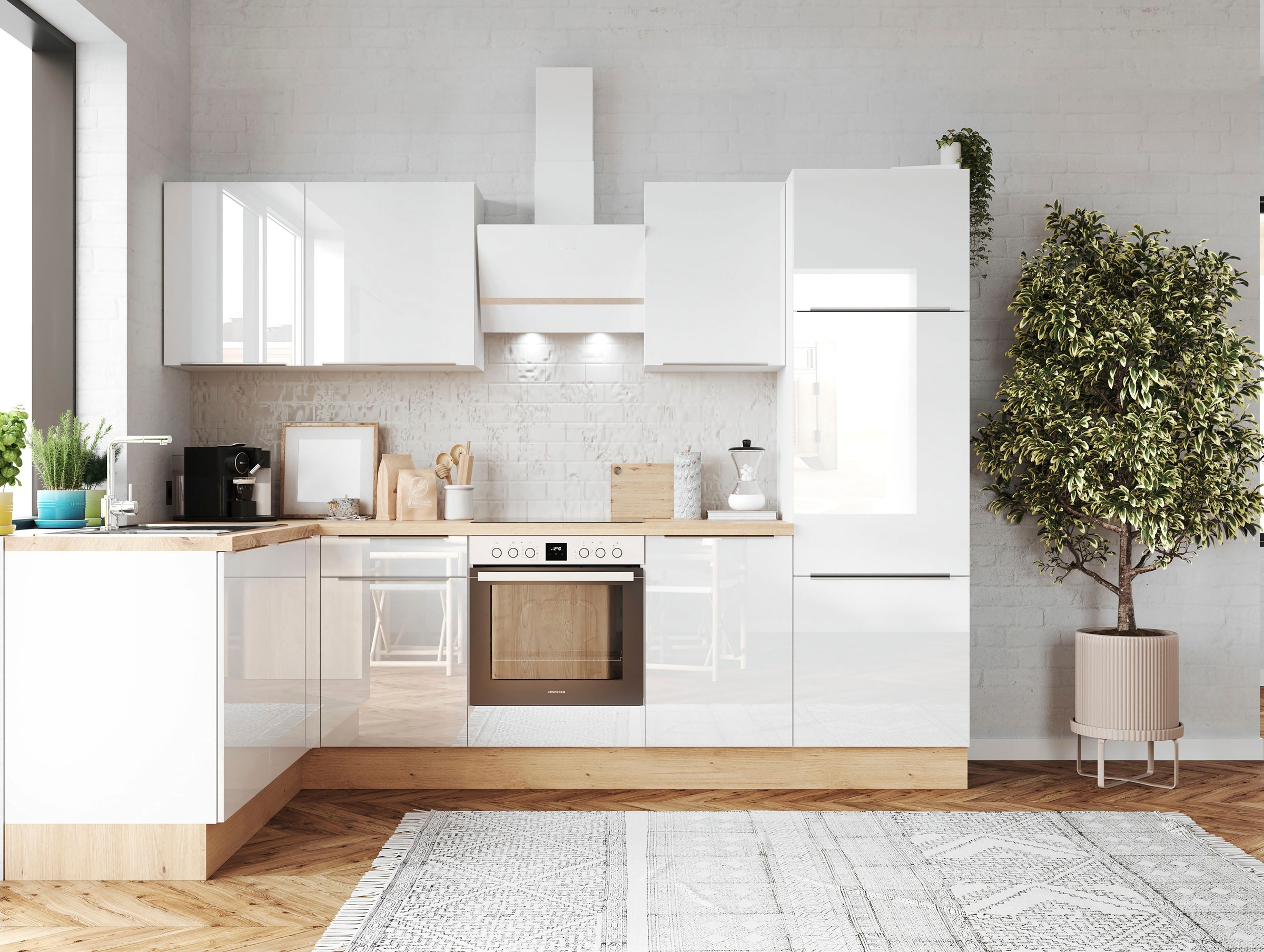 RESPEKTA Winkelküche "Safado aus der Serie Marleen" Breite 280 cm, mit Soft günstig online kaufen