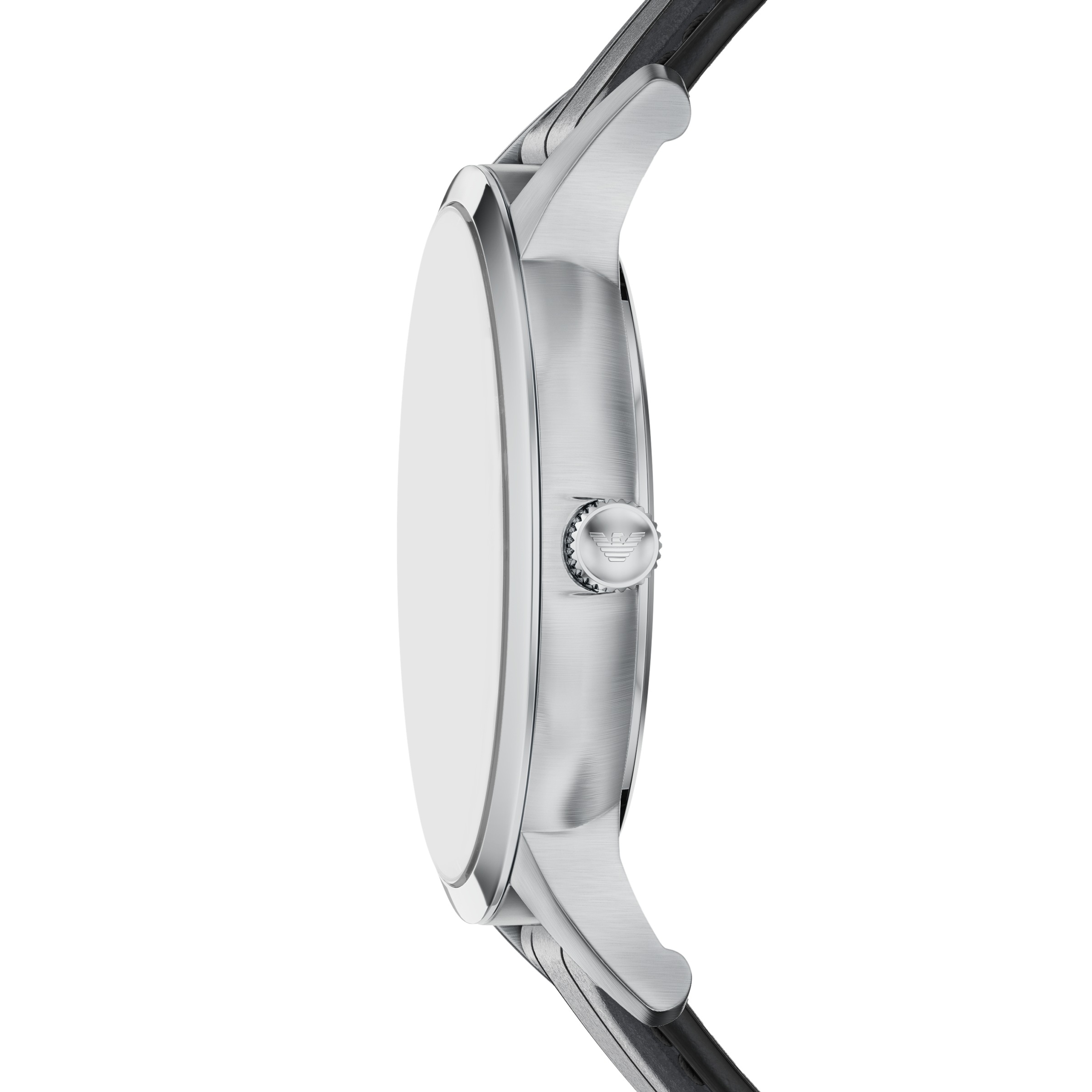 Emporio Armani Quarzuhr Armbanduhr, Lederarmband, analog, Tag